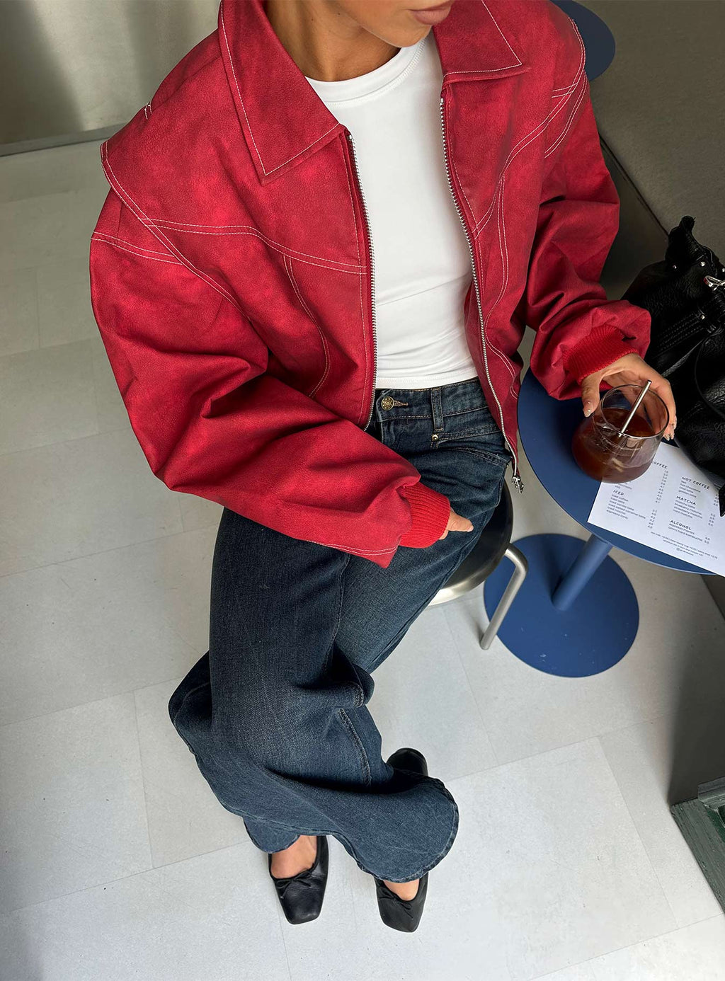 Vista Bomber Jacket Crimson