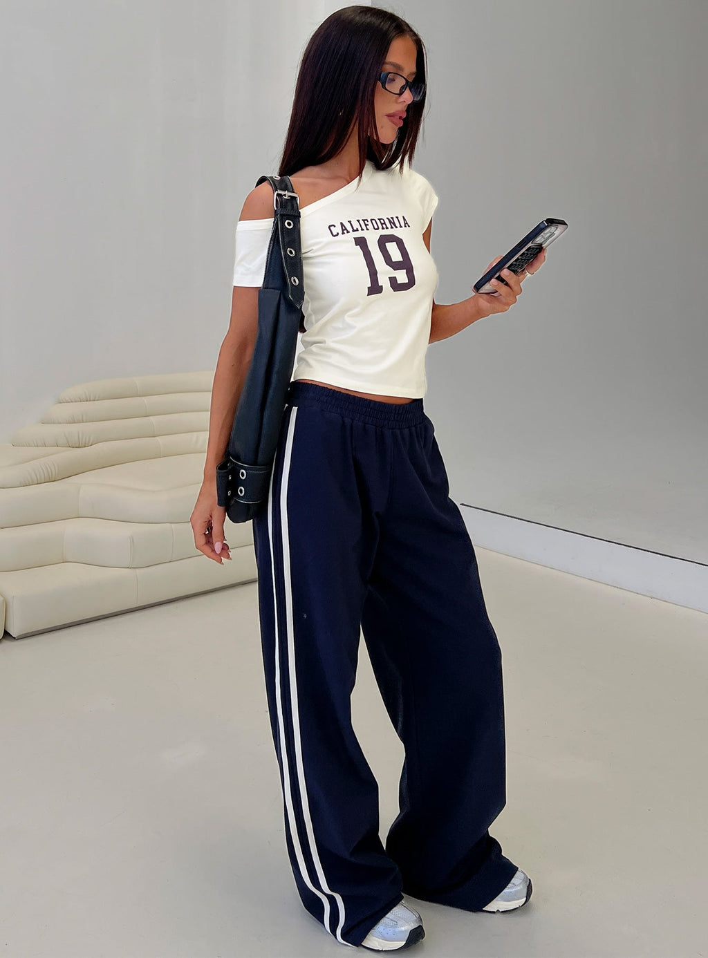 Cali Babe Cold Shoulder Top Ivory