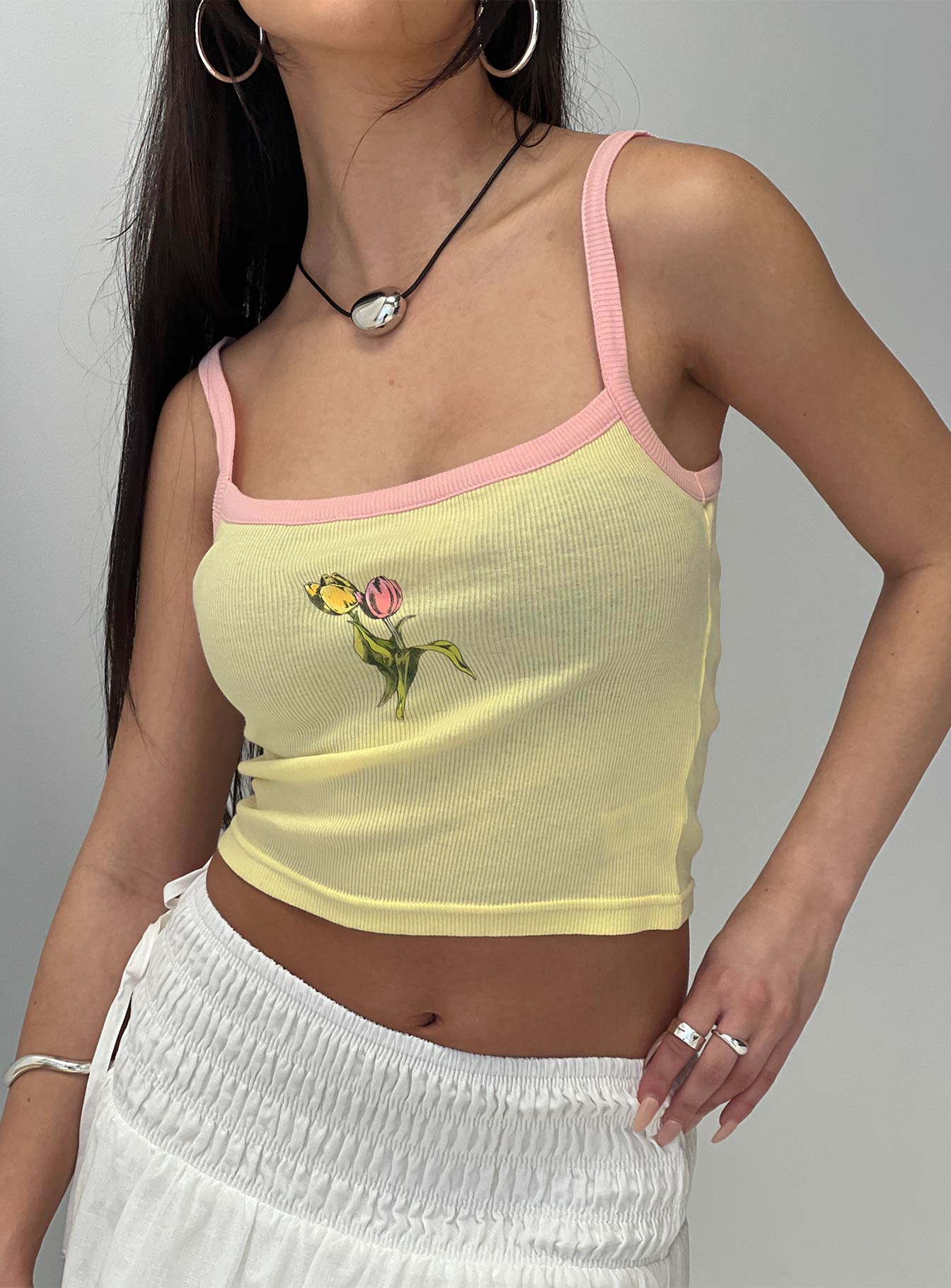 Gardens Of Summer Graphic Tank Yellow