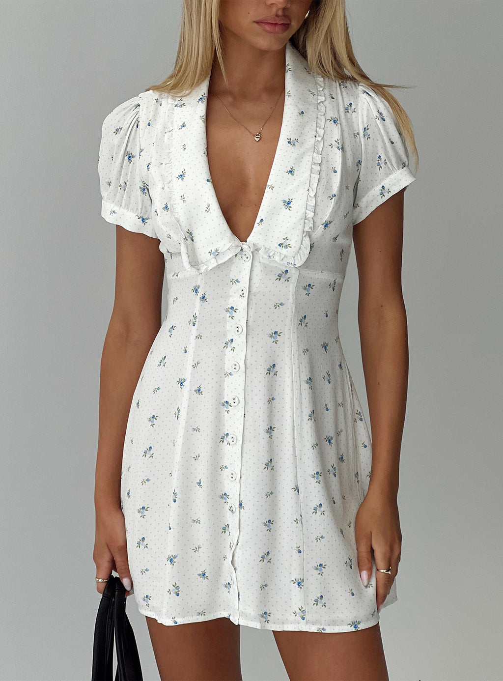 Fabiola Collared Mini Dress Floral