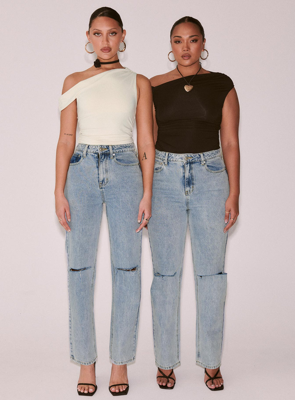 Holland High Rise Straight Leg Jeans Denim