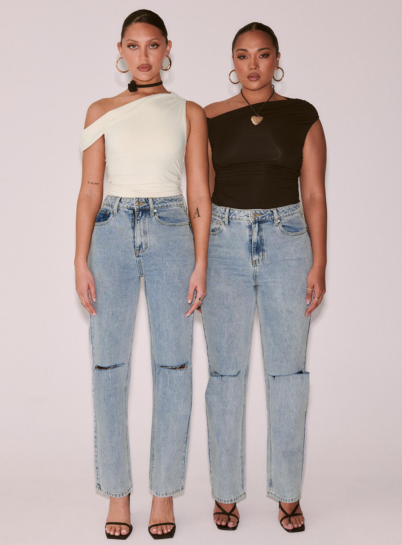 Holland High Rise Straight Leg Jeans Denim