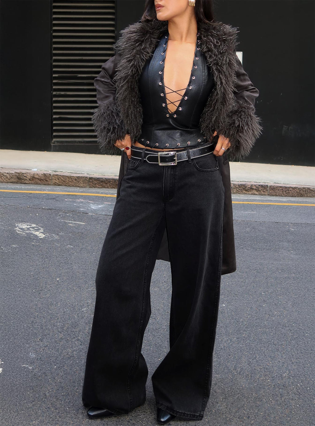 Ramos Low Rise Denim Jeans Washed Black