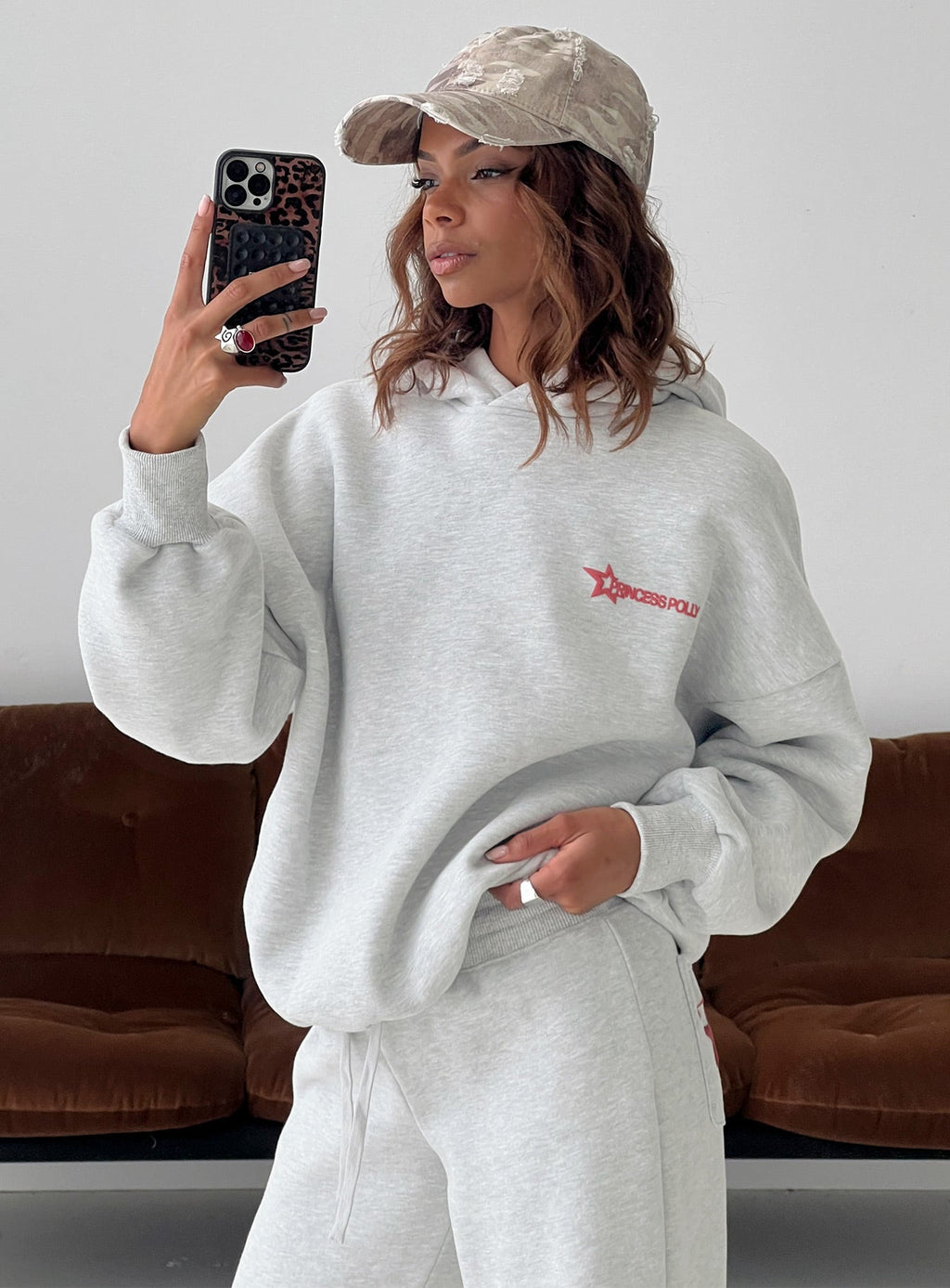 Princess Polly Stargirl Hoodie Grey Marle