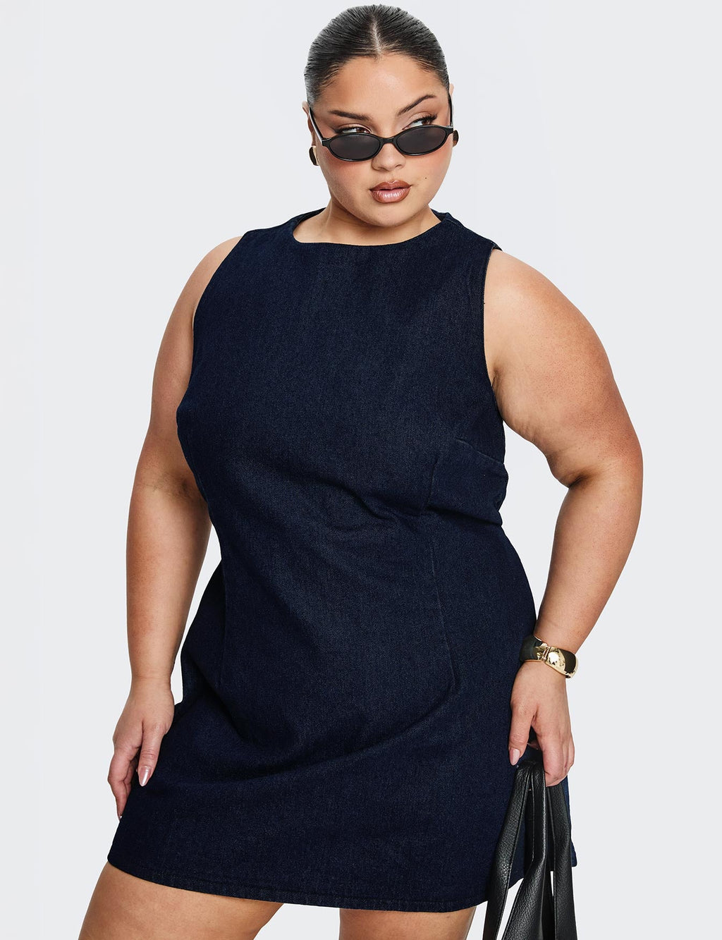 Ainsleigh Shift Denim Playsuit Dark Wash Curve