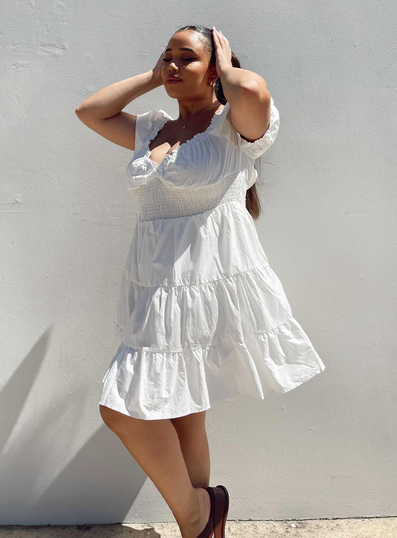 Daniela Mini Dress White Curve