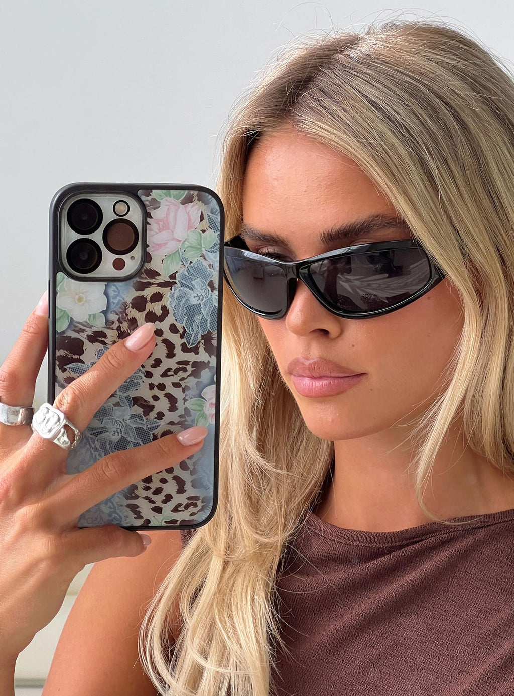 Elayna iPhone Case Leopard Floral