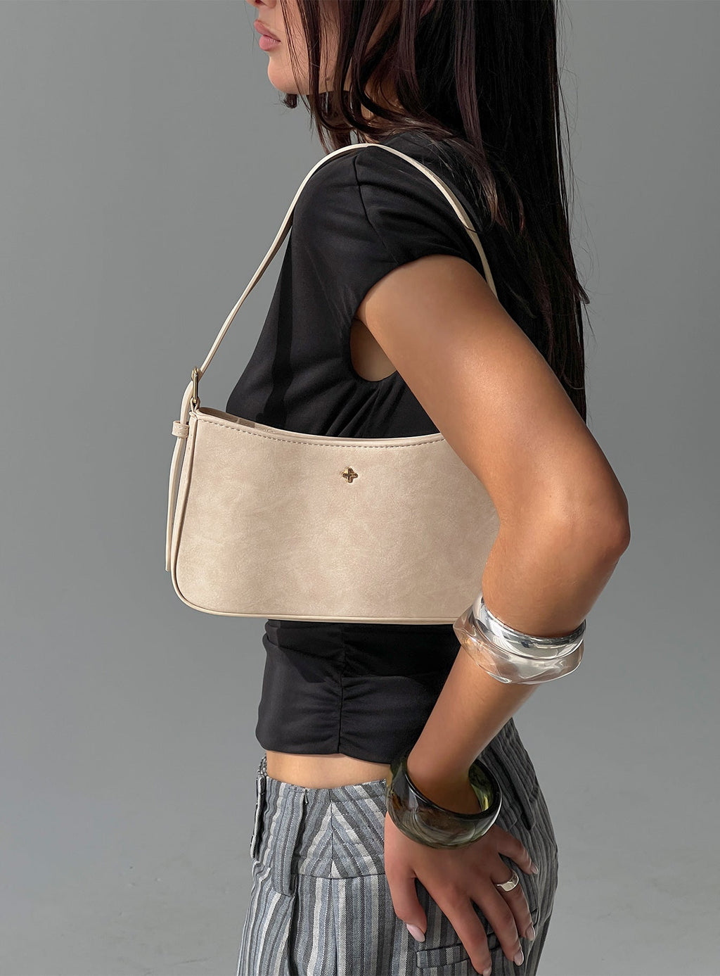 Peta & Jain Lilu Bag Cream Suede