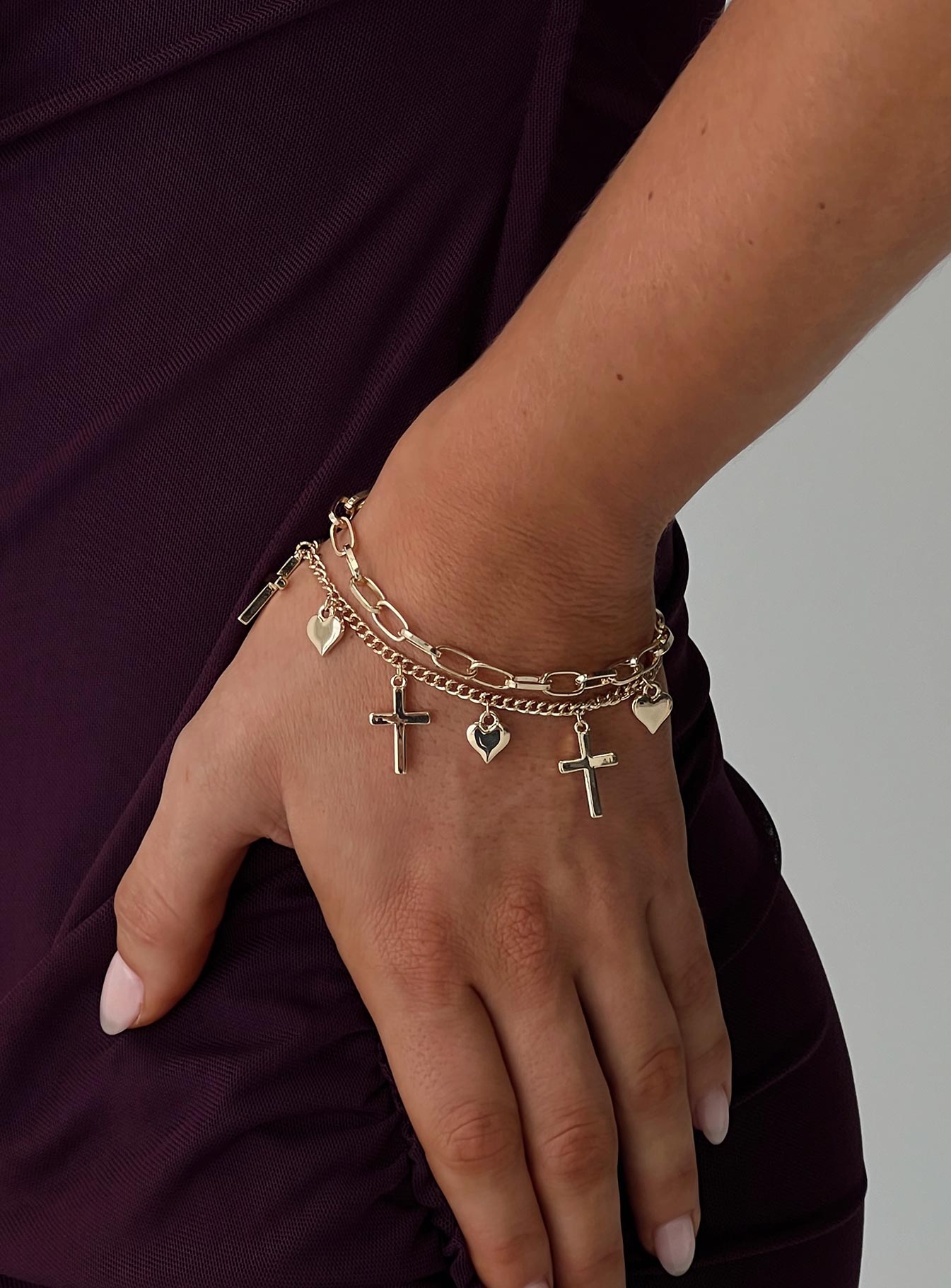 Just So Sweet Layered Bracelet Gold