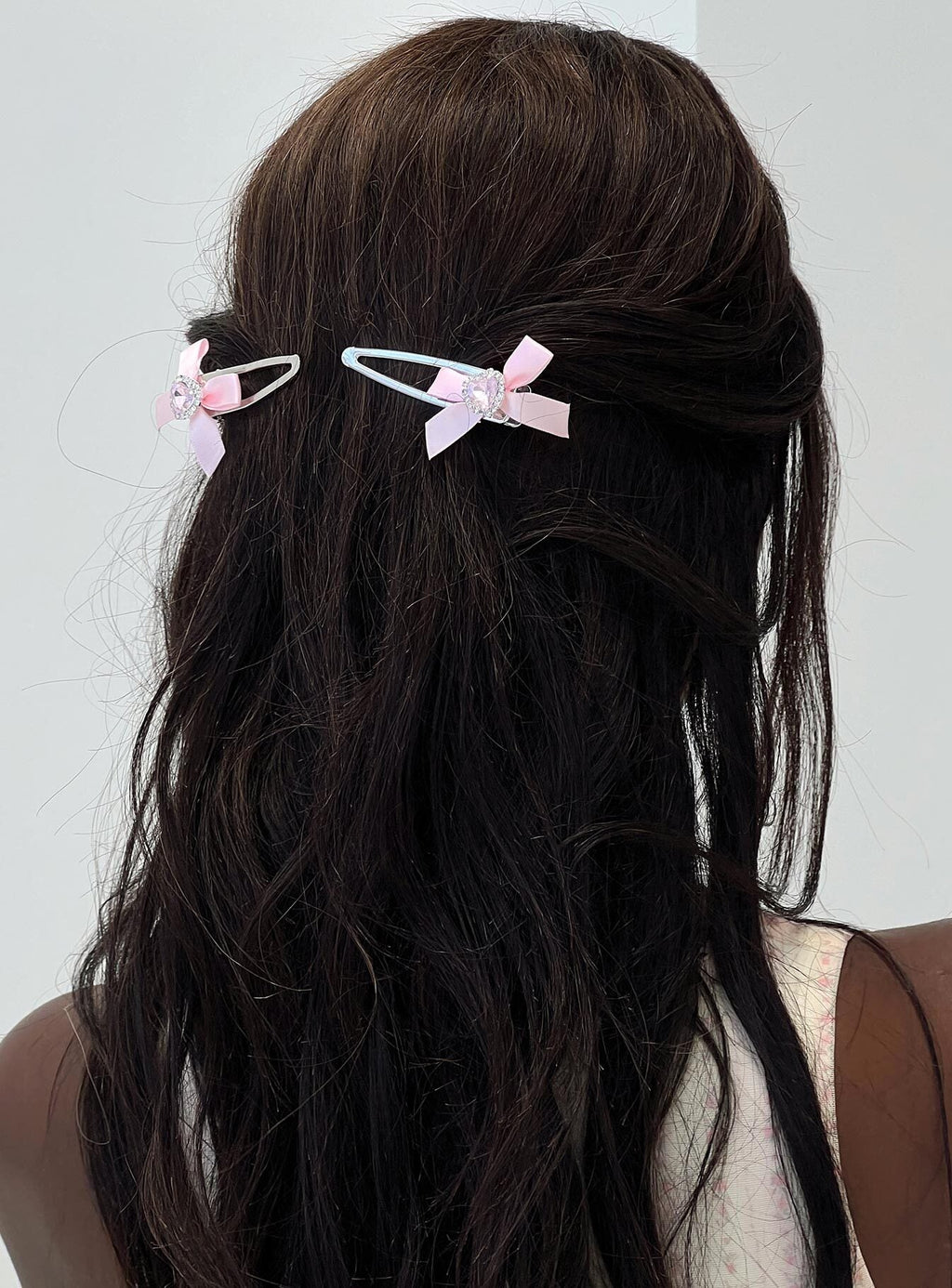 Waltz Bow Hair Clip Pack Pink / Silver