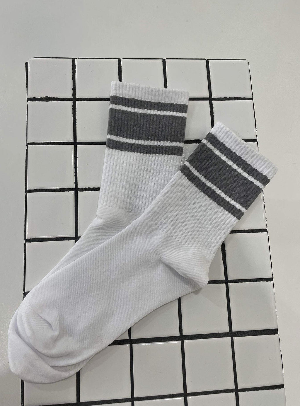 Track Star Socks White / Grey