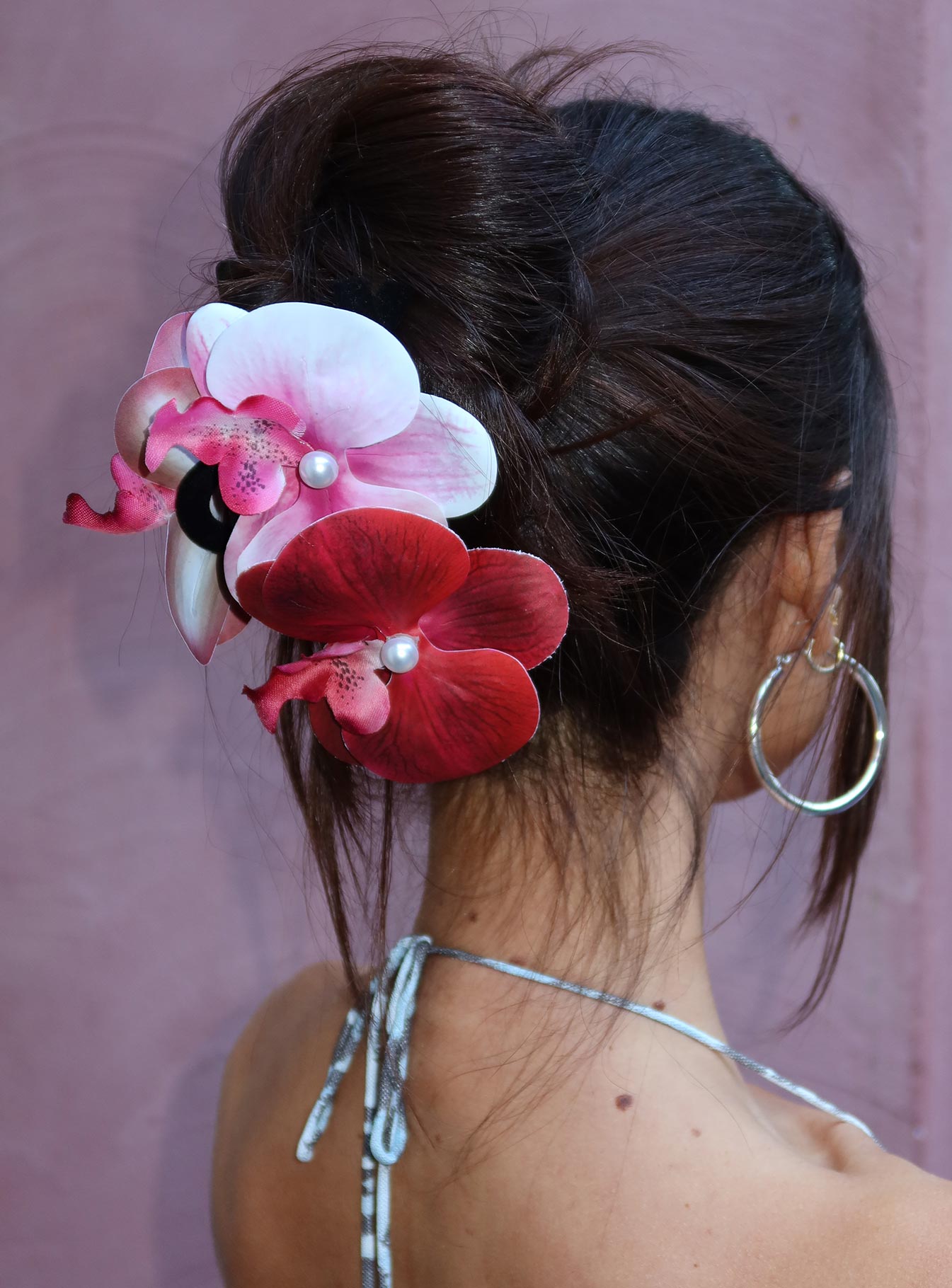 Calderra Orchid Hair Clips Pink