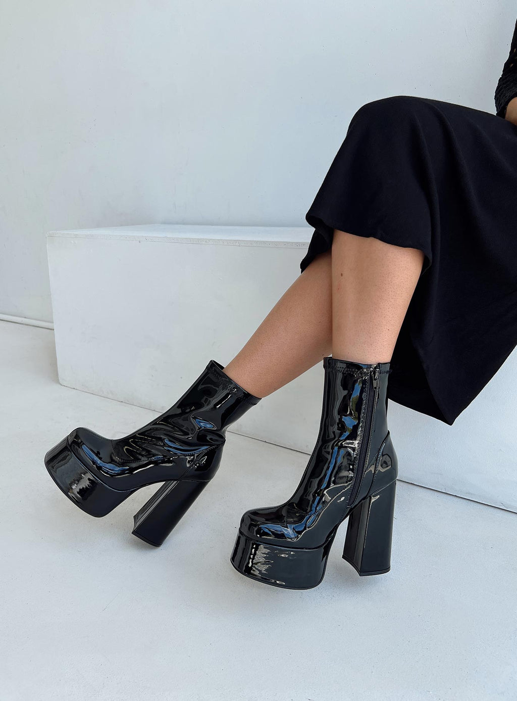 Libby Platform Boots Black