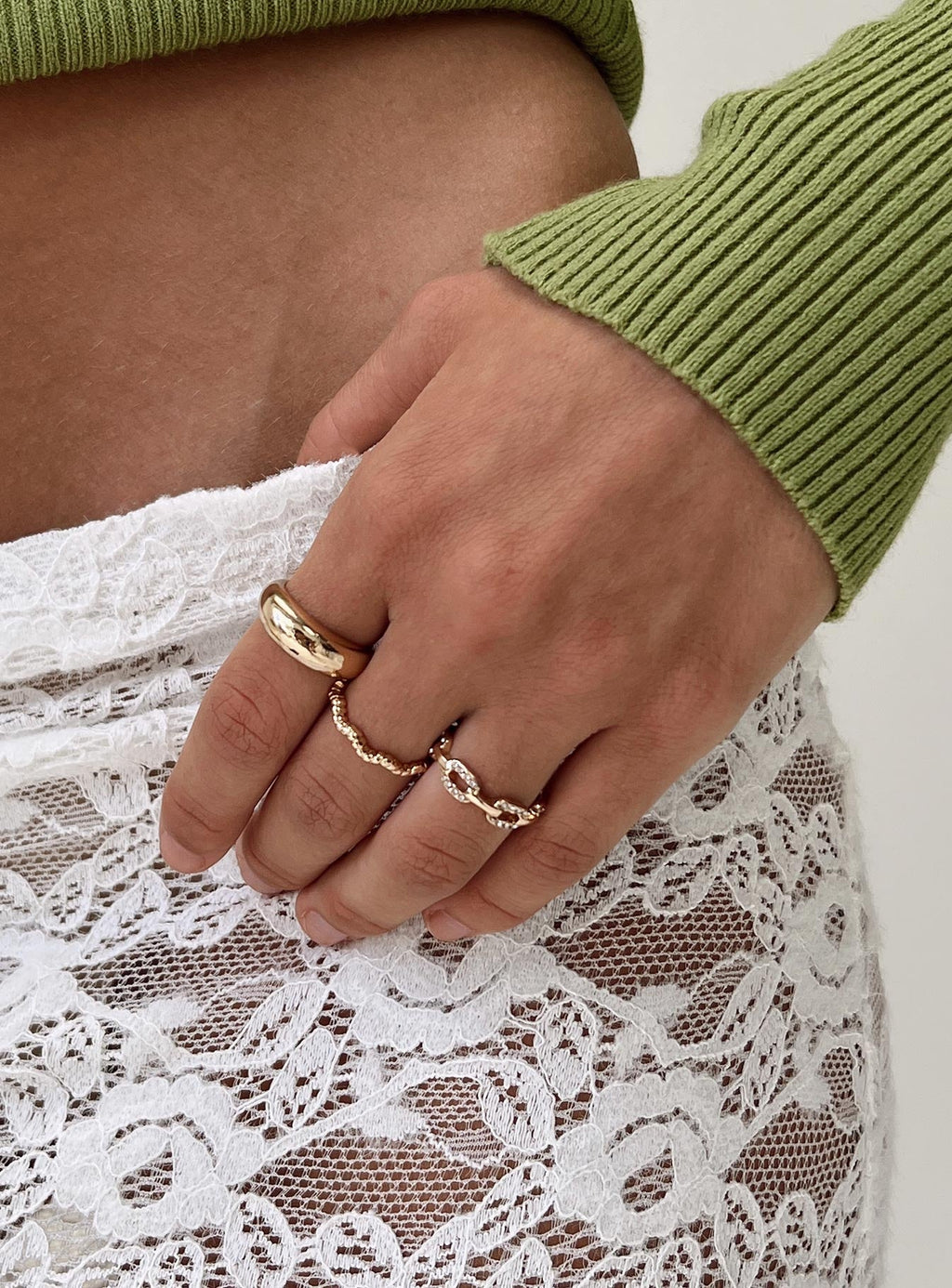 Tamarose Ring Set Gold