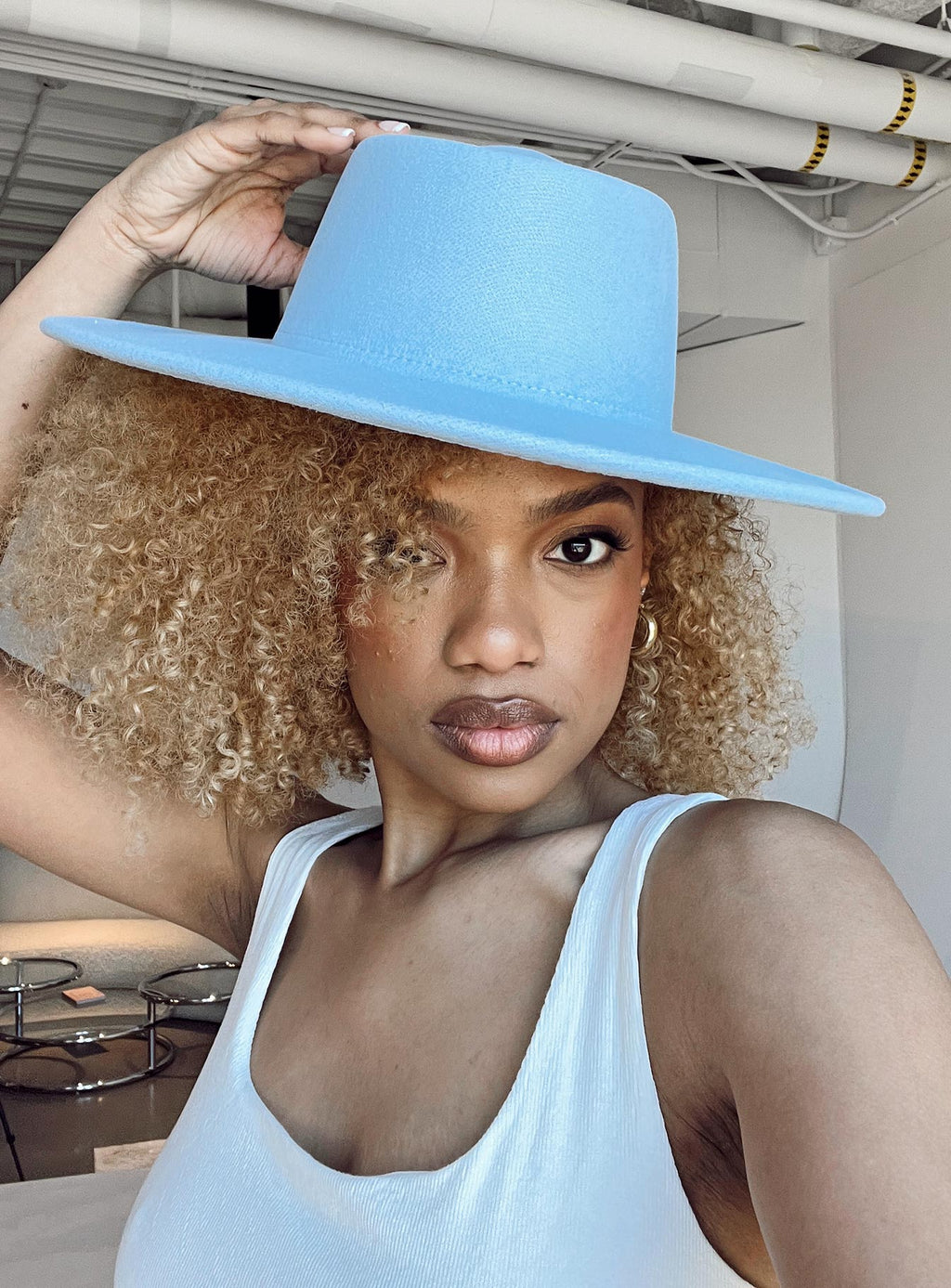 Perito Boater Hat Blue