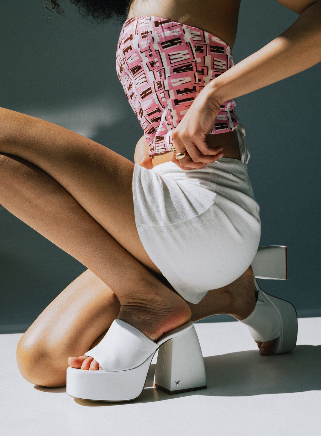 Windsor Smith Highrise Platform Heel White