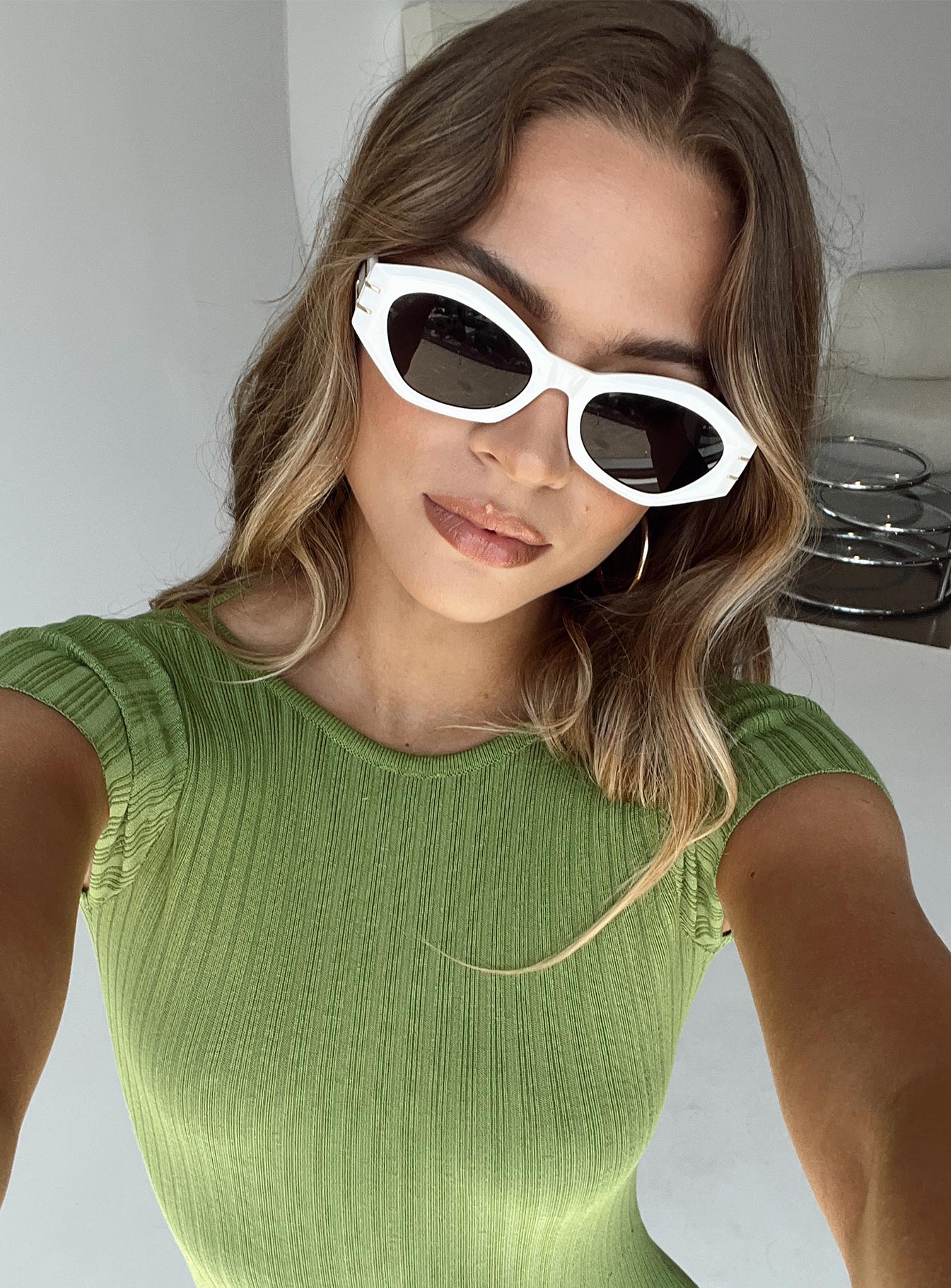 Lenora Sunglasses White