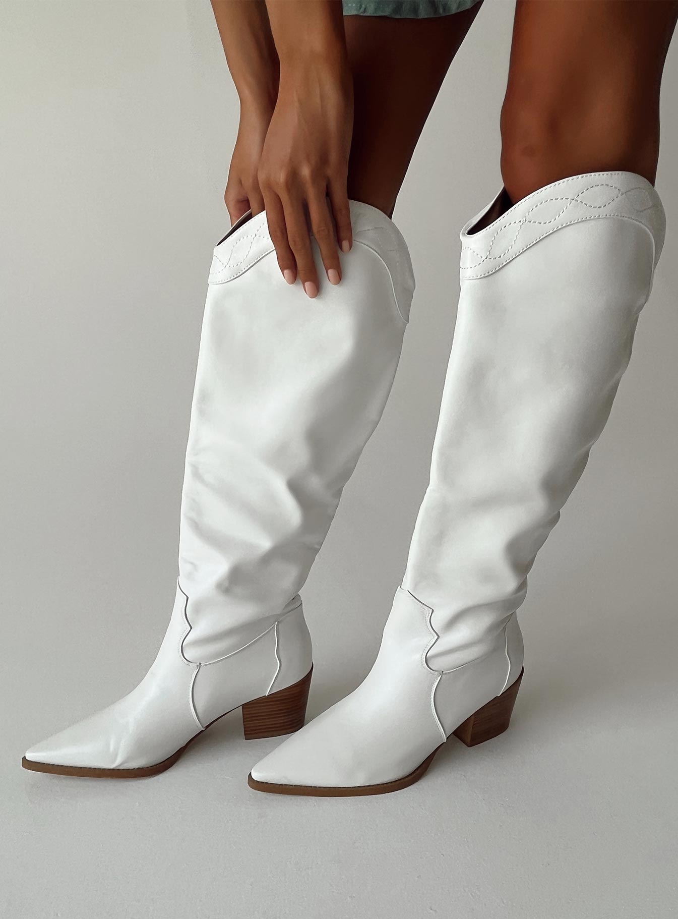 Orleans Western Boot White