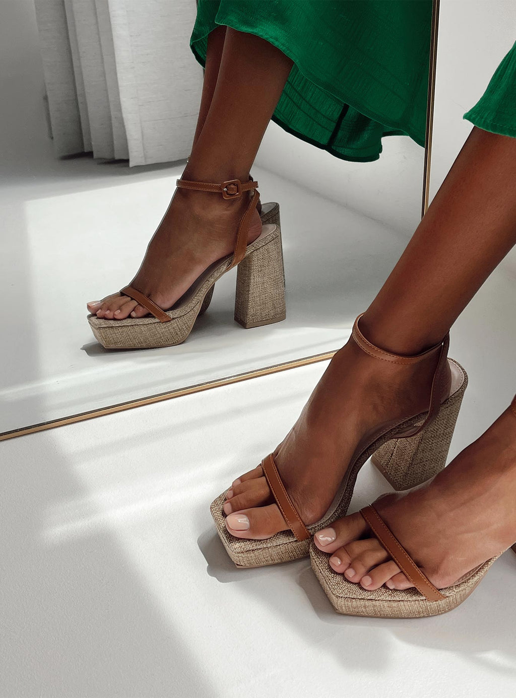 Oasis Heels Tan