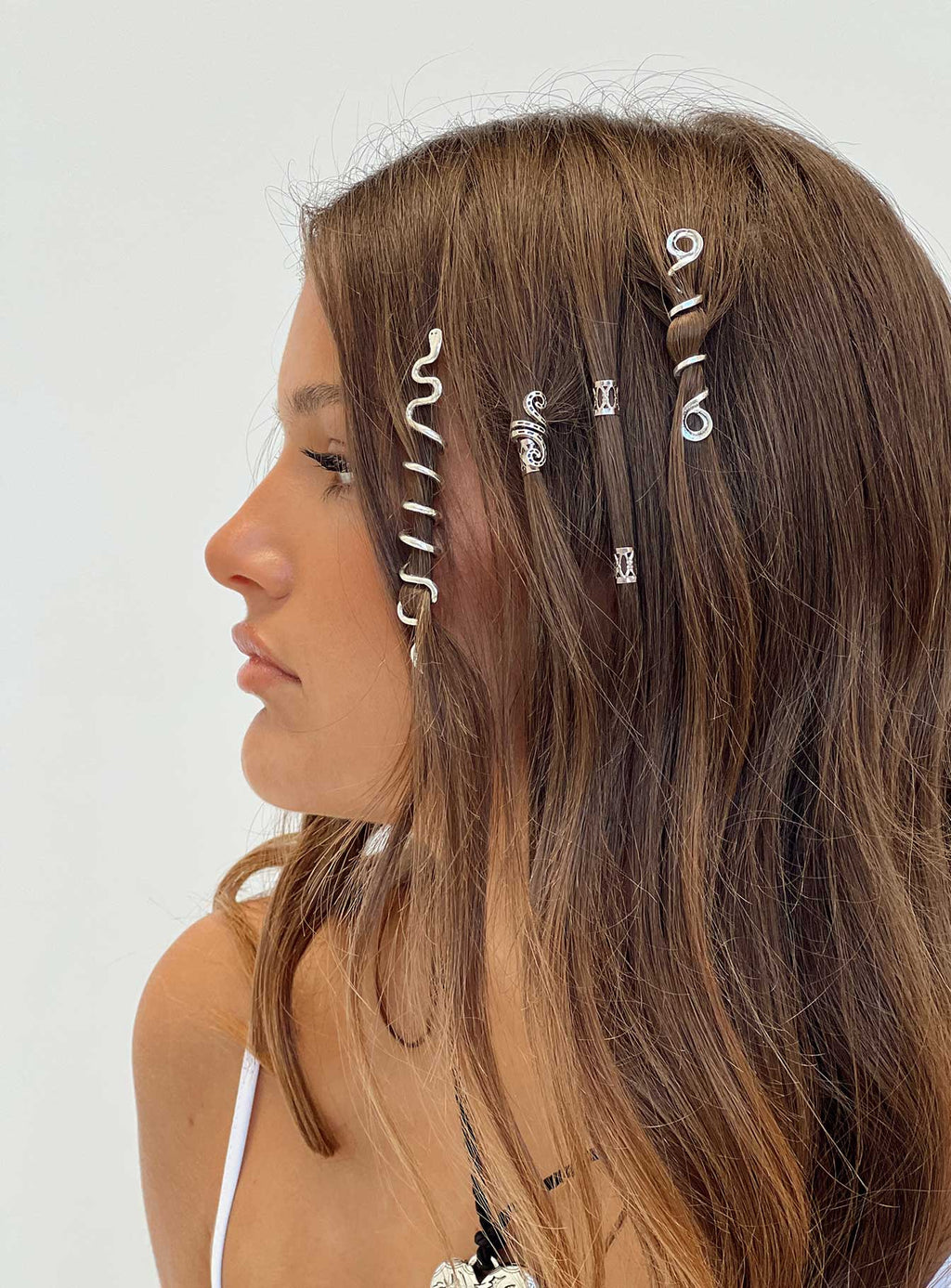 Tami Hair Rings Silver