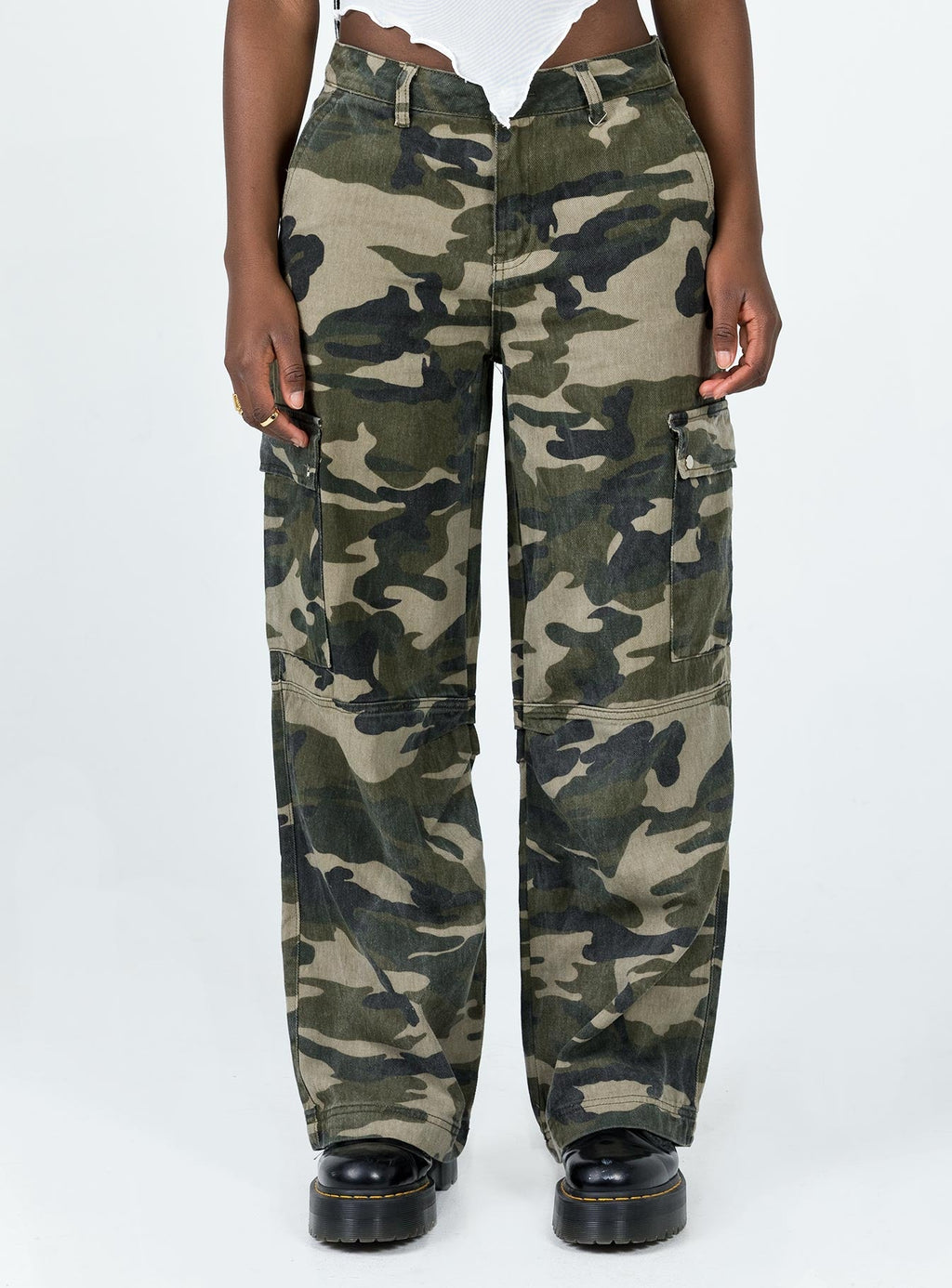Fallout Mid Rise Cargo Pants Camouflage