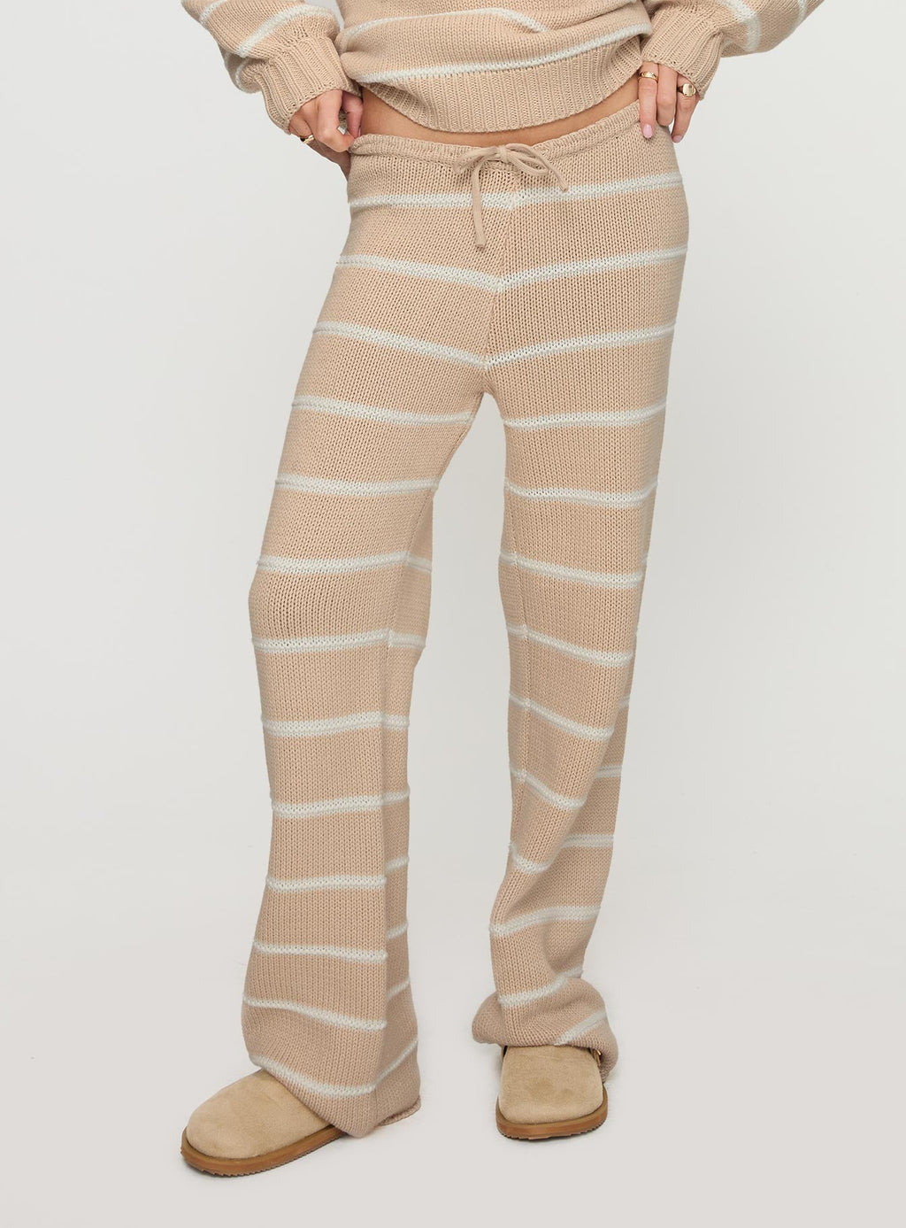 Read Your Mind Knit Pant Cream Stripe