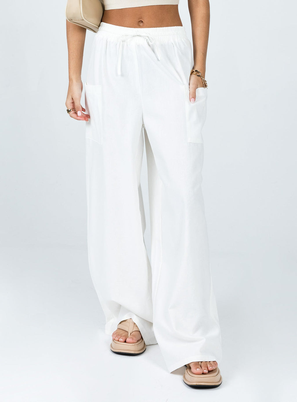 Brunie Pants White