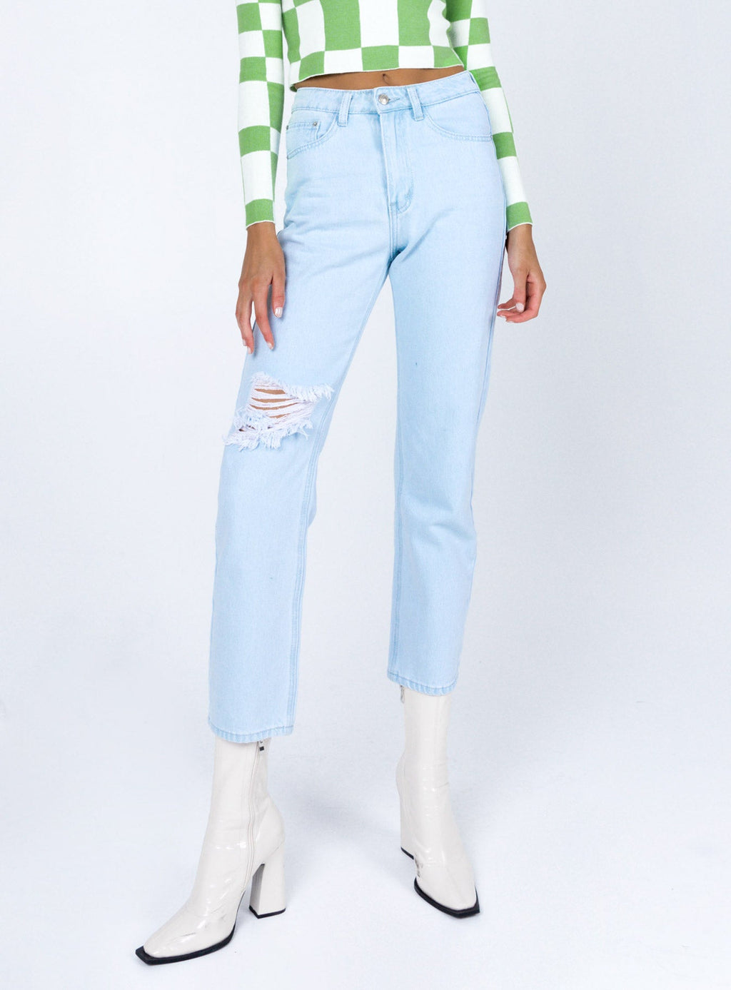Palermo Straight Leg Light Wash Denim Jeans
