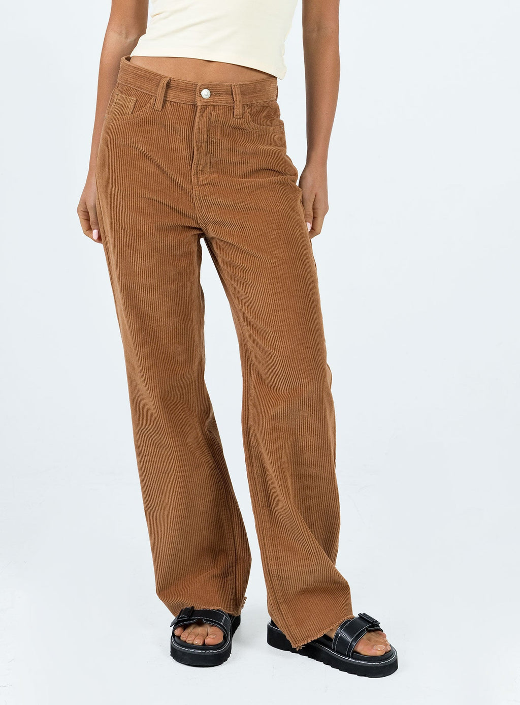 Kalinda Jeans Tan Cord