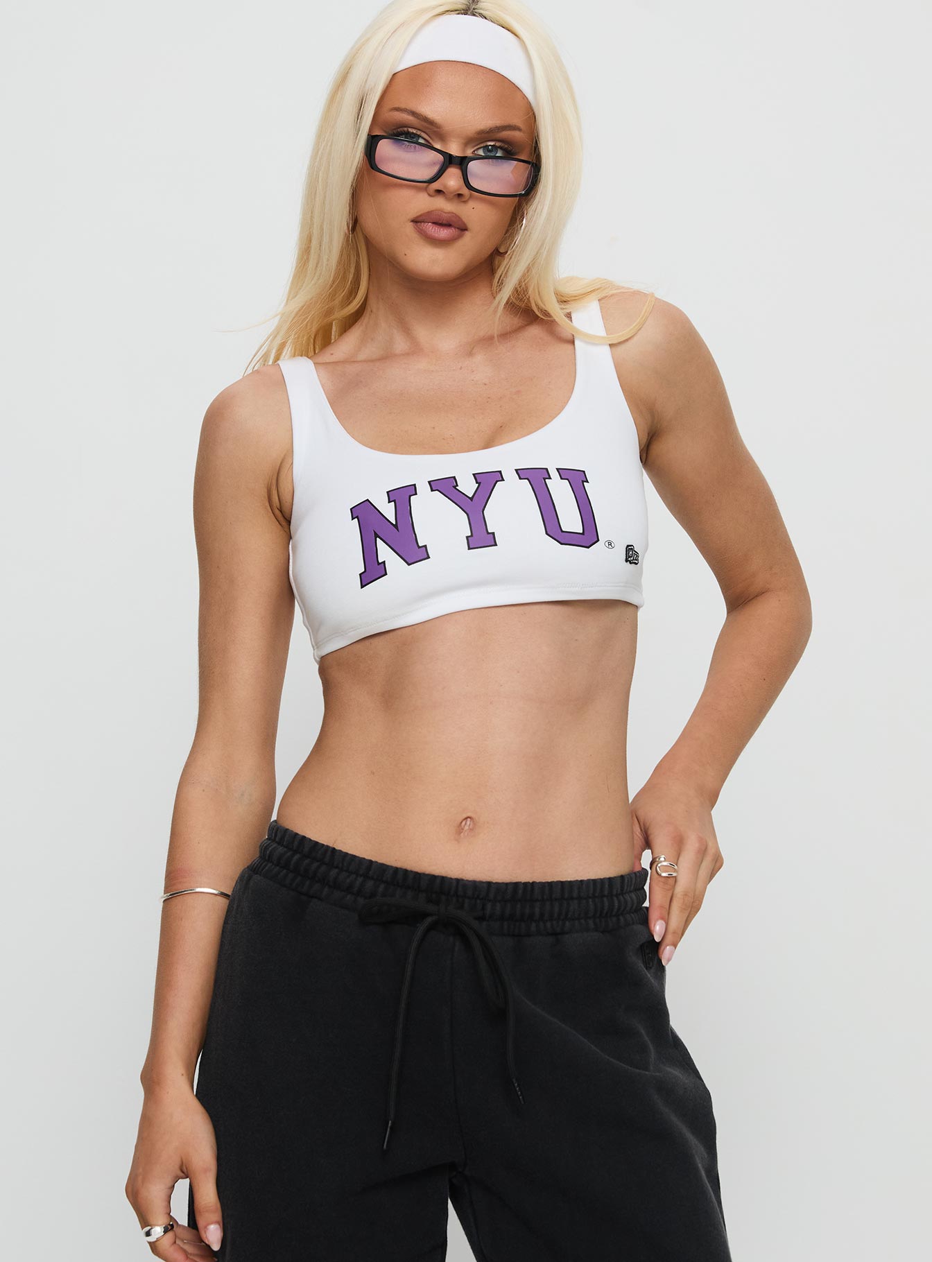 NYU Scoopneck Tank Top White