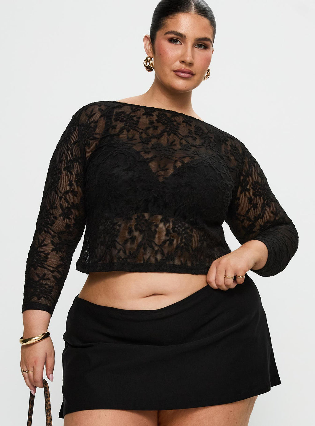 Martine Sheer Top Black Curve