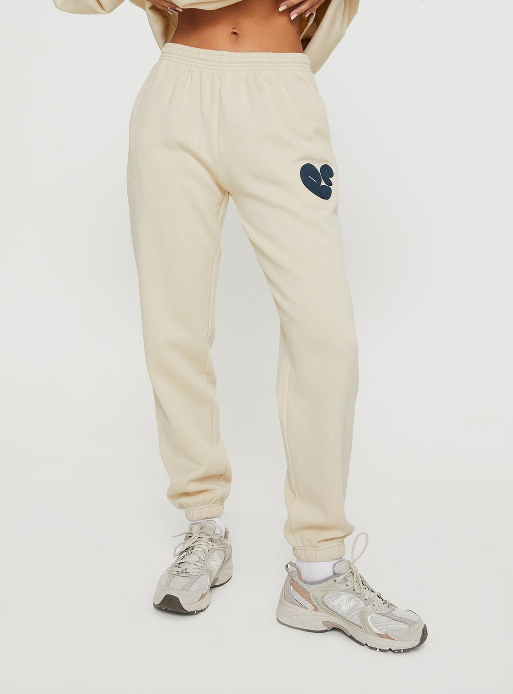 Princess Polly Track Pants Bubble Text Stone / Slate