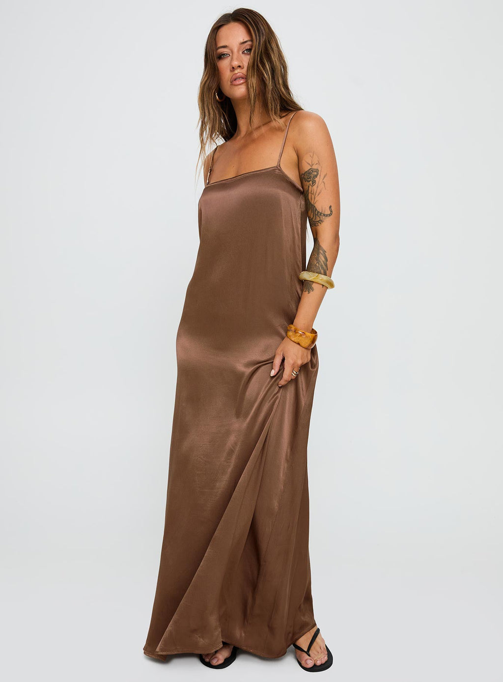 Apple Cider Maxi Dress Brown