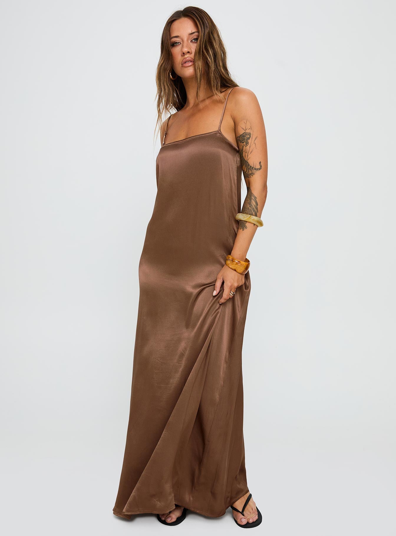 Apple Cider Maxi Dress Brown