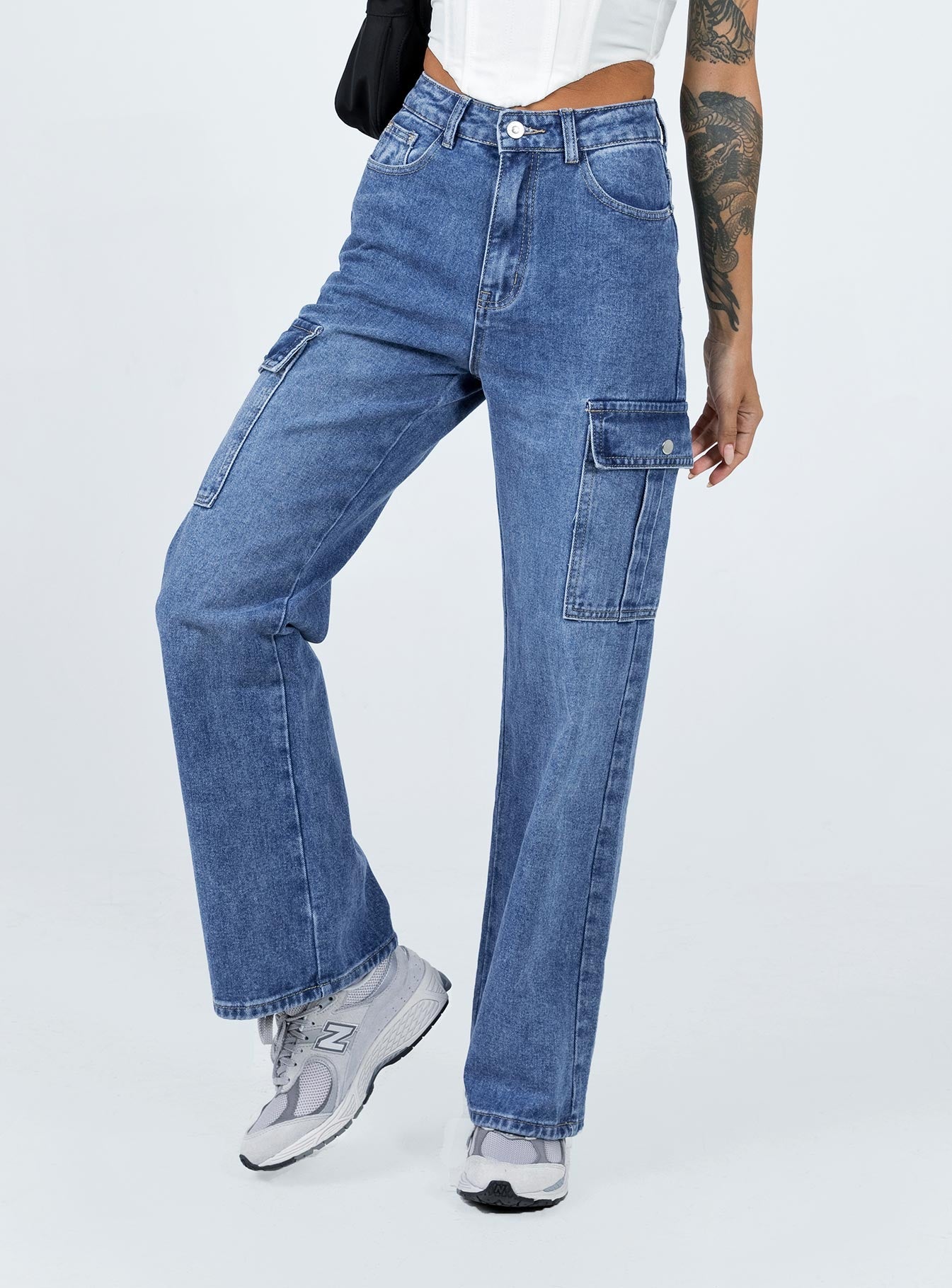 Pimaga Denim Cargo Jeans