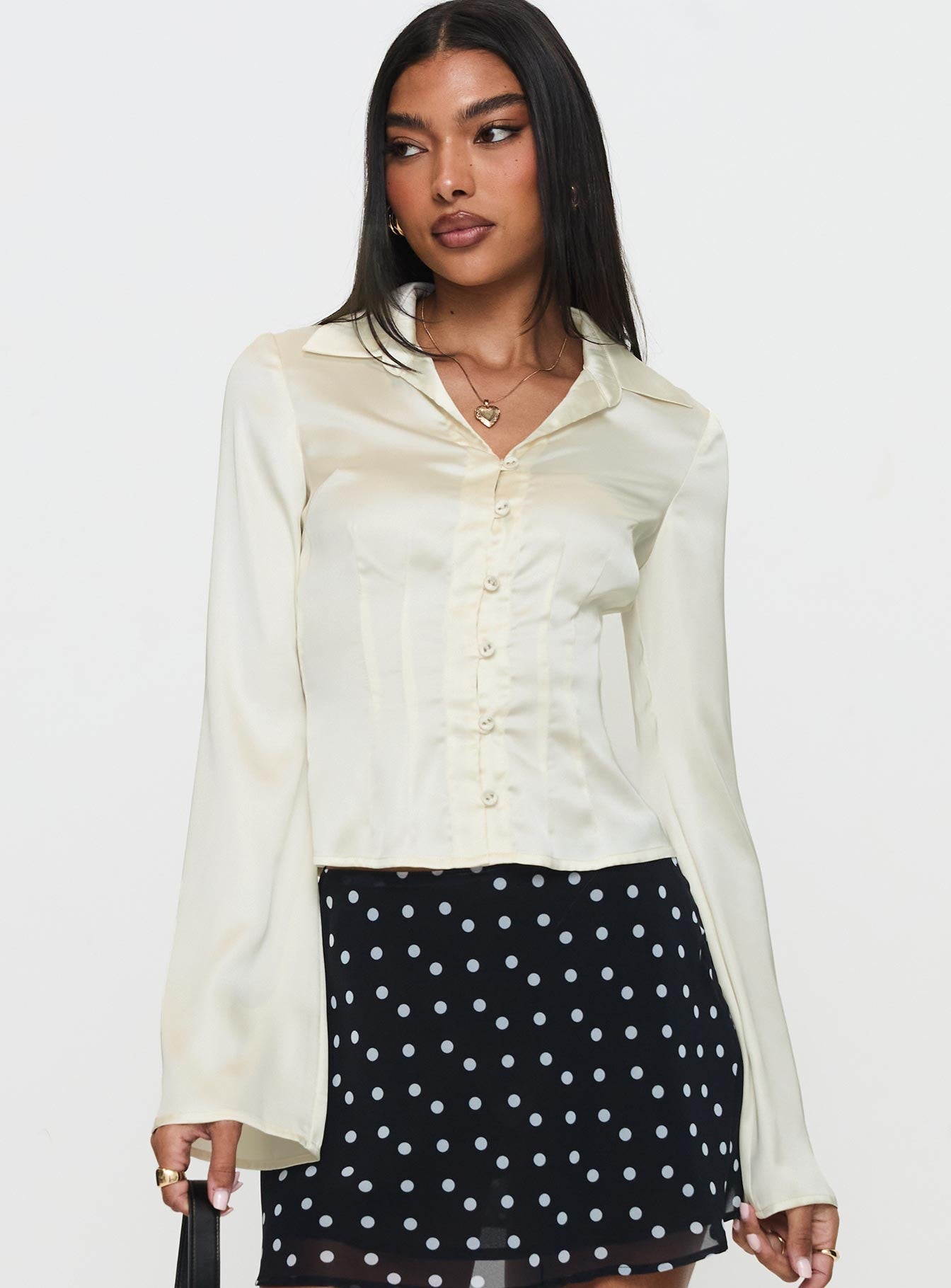 Miravella Long Sleeve Top Cream