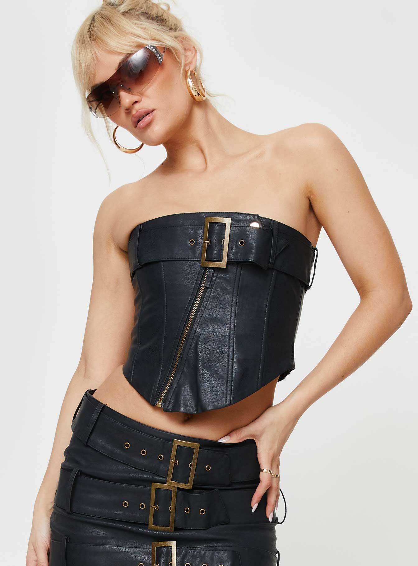 JGR & STN Brooklyn Corset Top Black