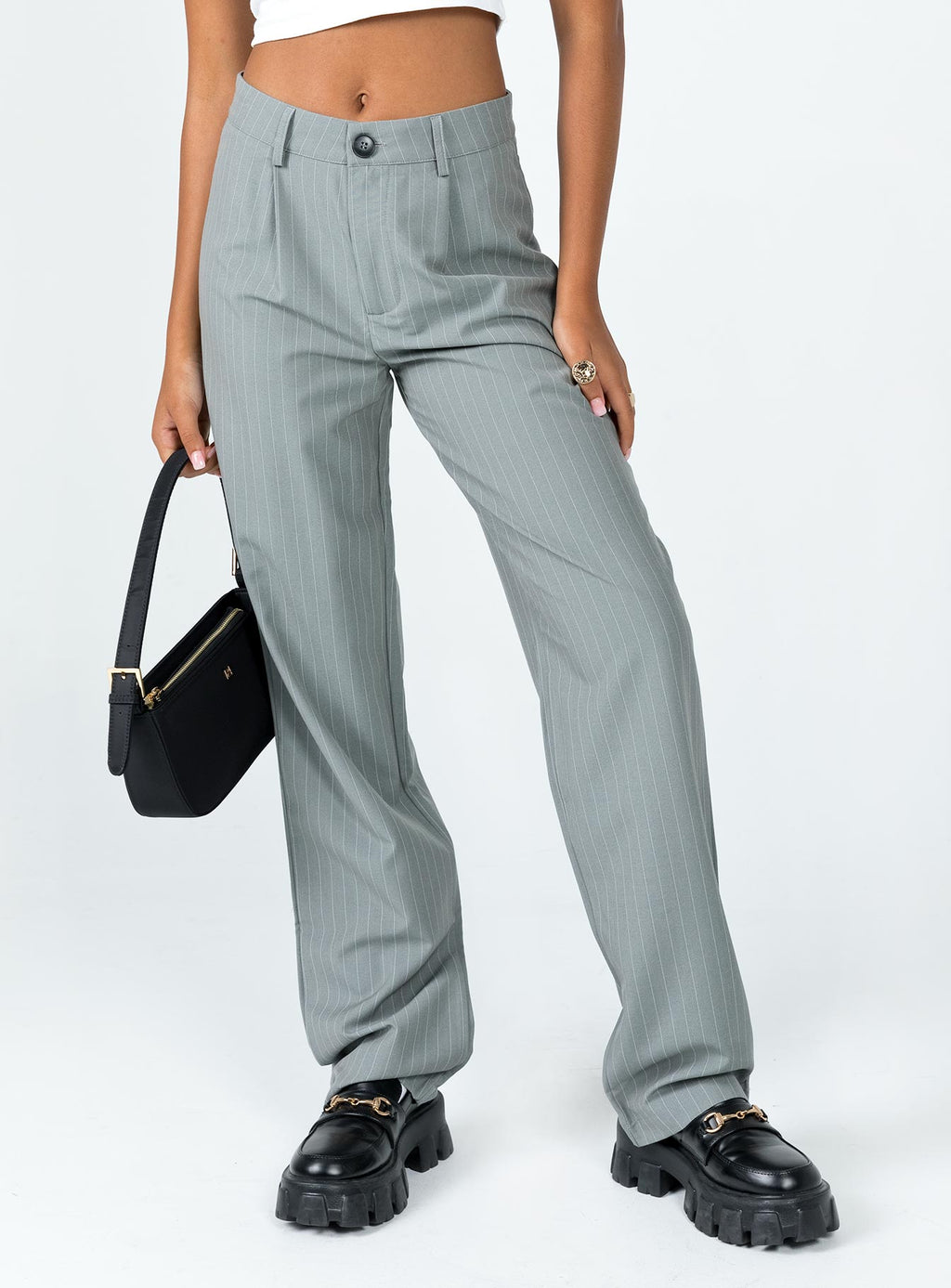 Titius Pant Grey Pinstripe
