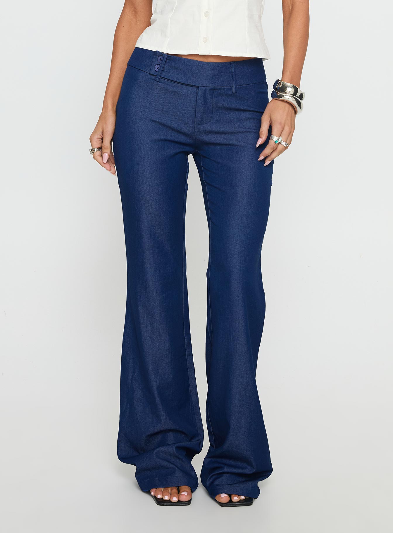 Kinkirk Flared Pants Chambray