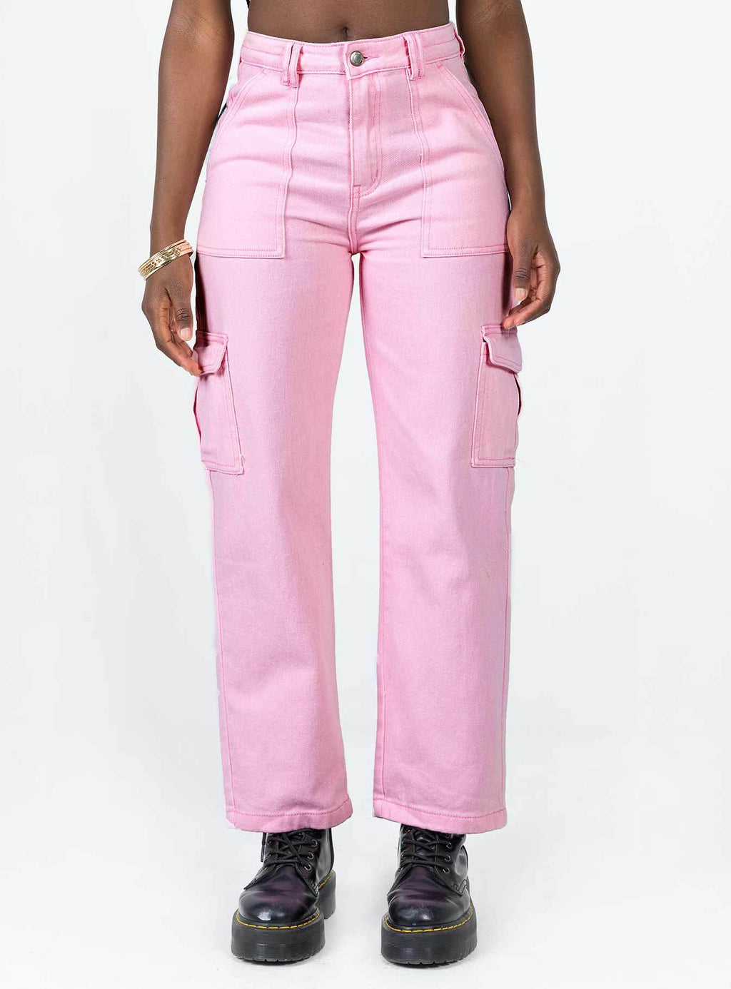 Adelaide Cargo Jeans Pink