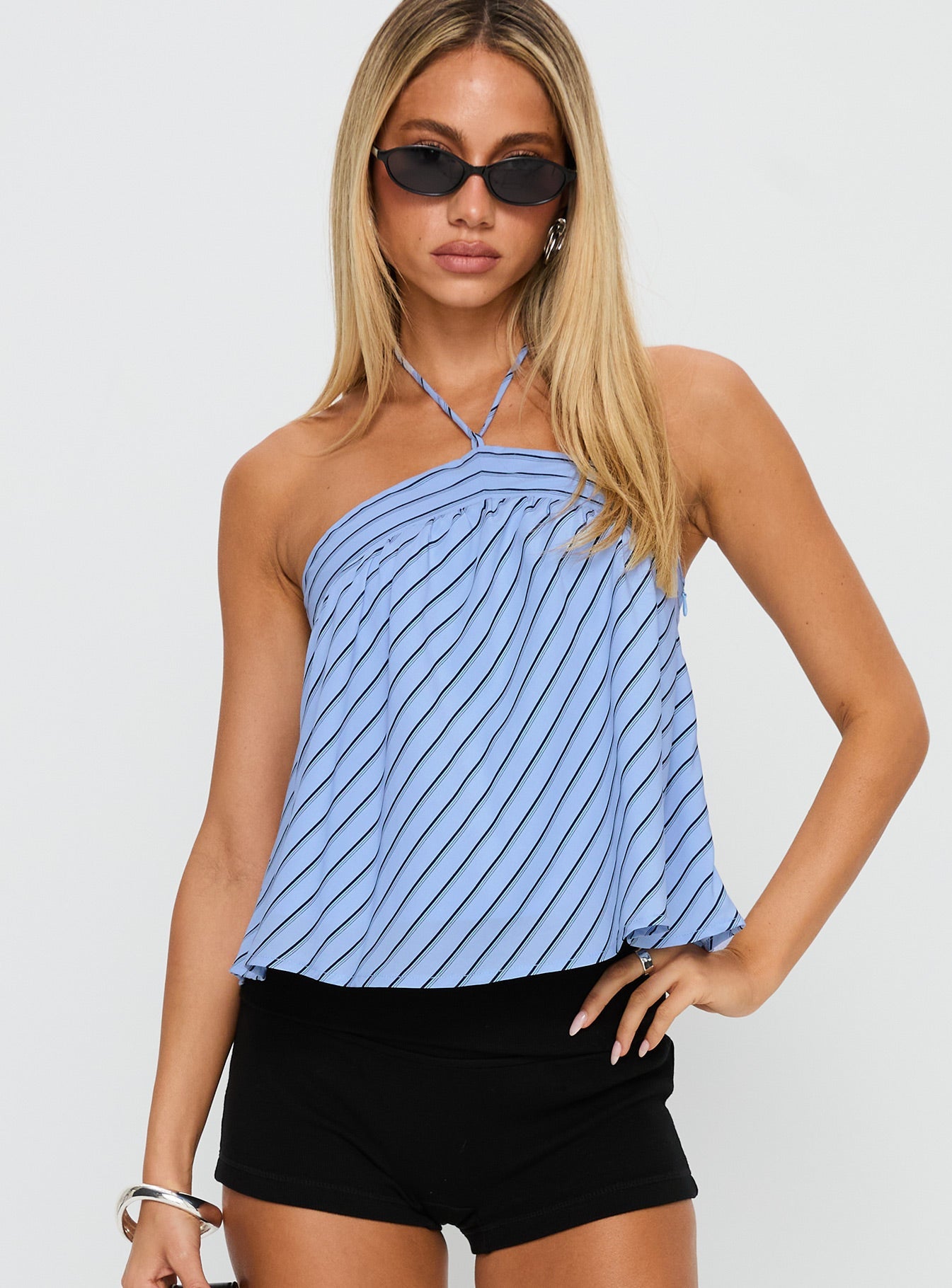Moonlit Top Blue Stripe