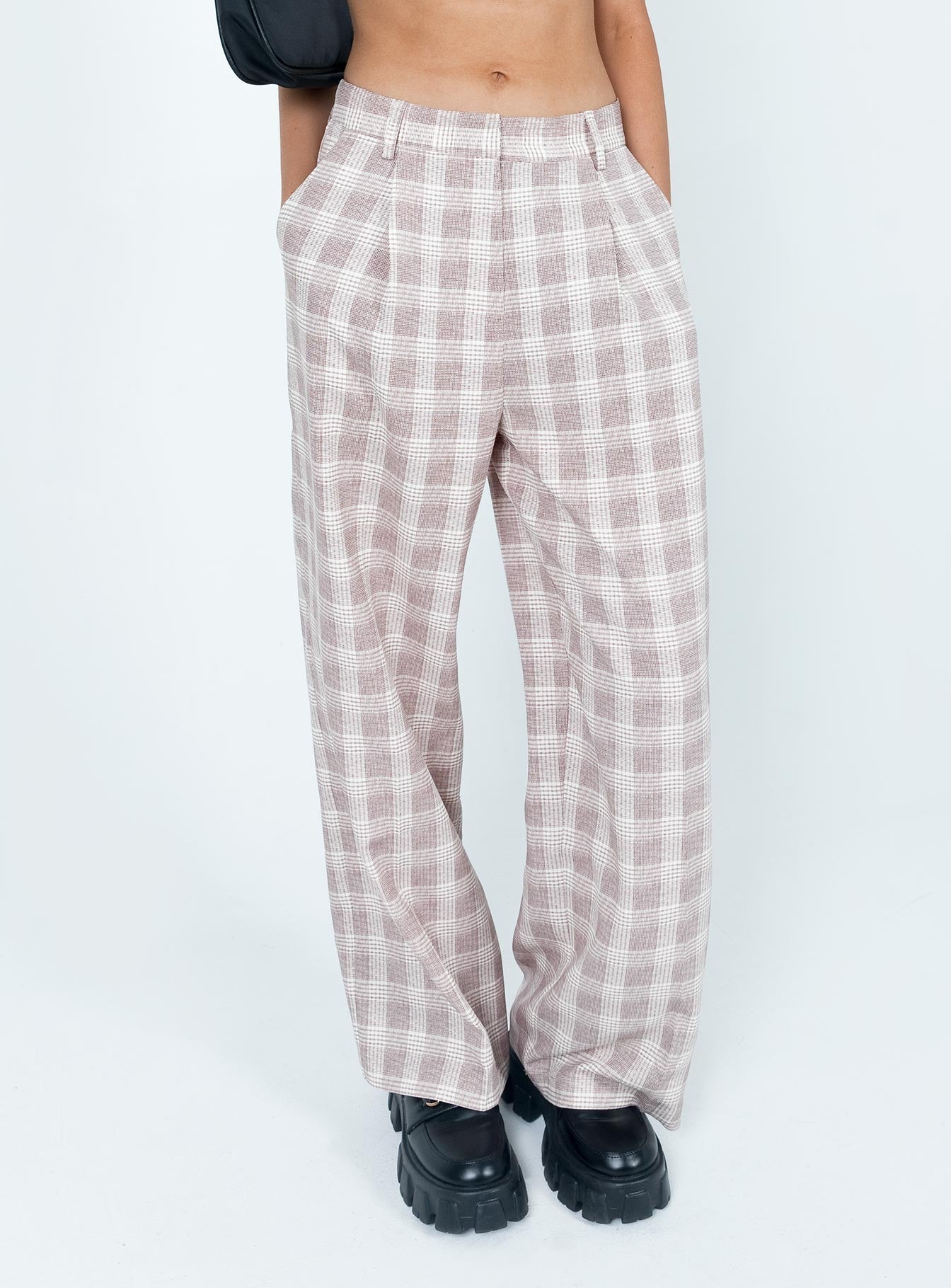 Mulholland Pants Beige Plaid