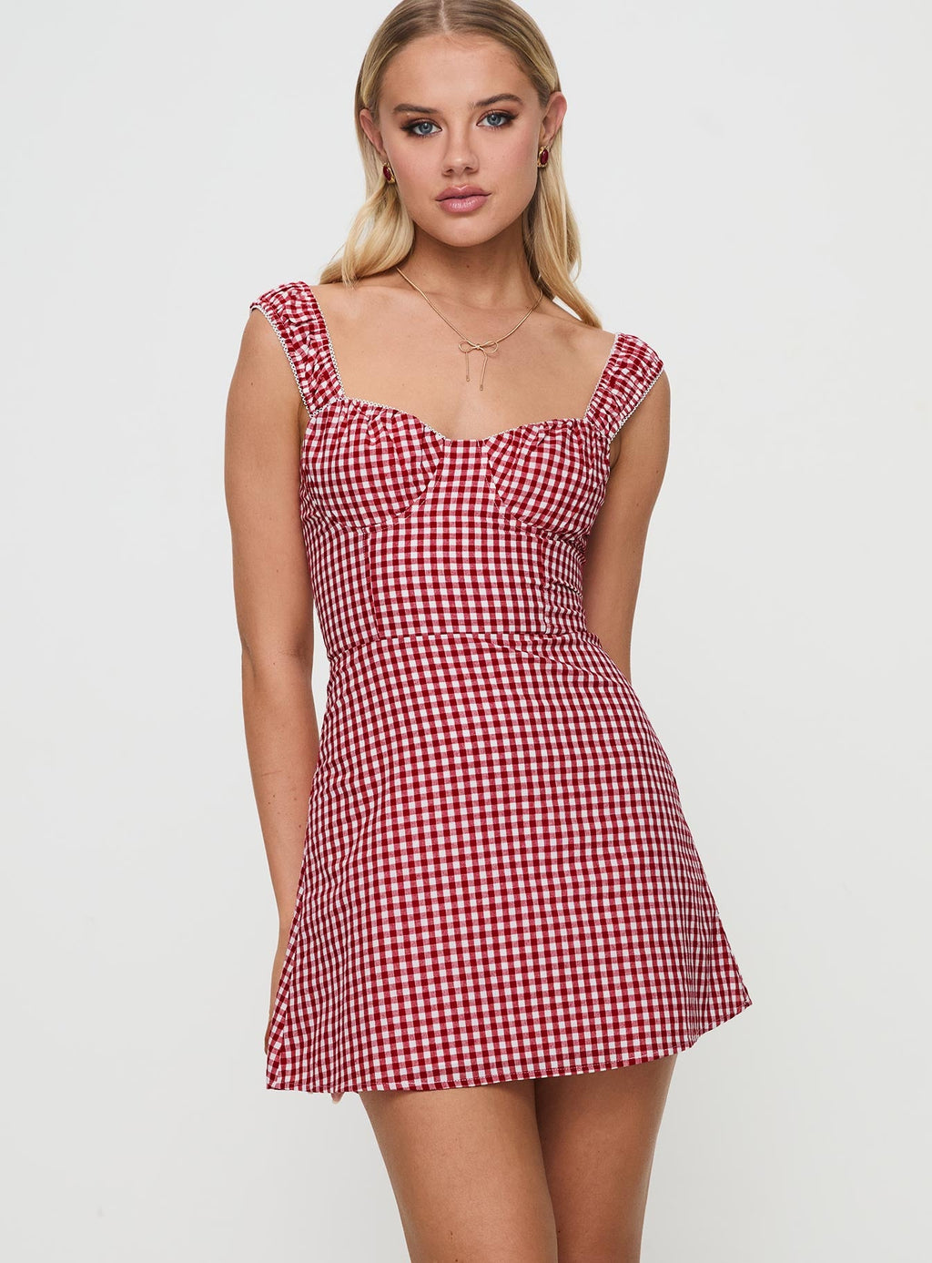 Faubert Mini Dress Red Gingham