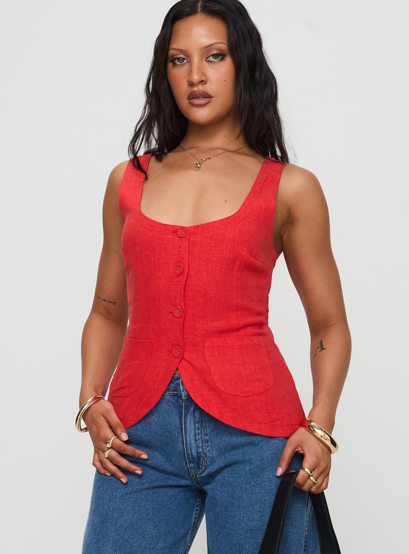 Spirito Vest Top Red