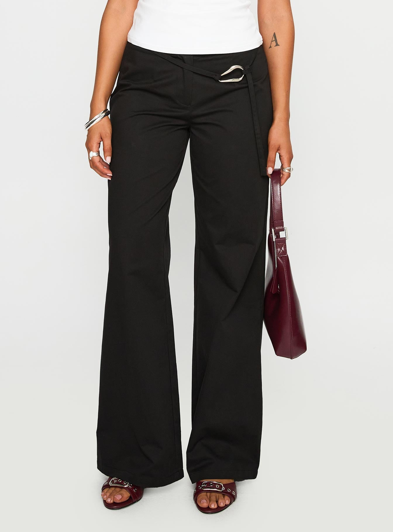 Lucetta Wide Leg Pant Black