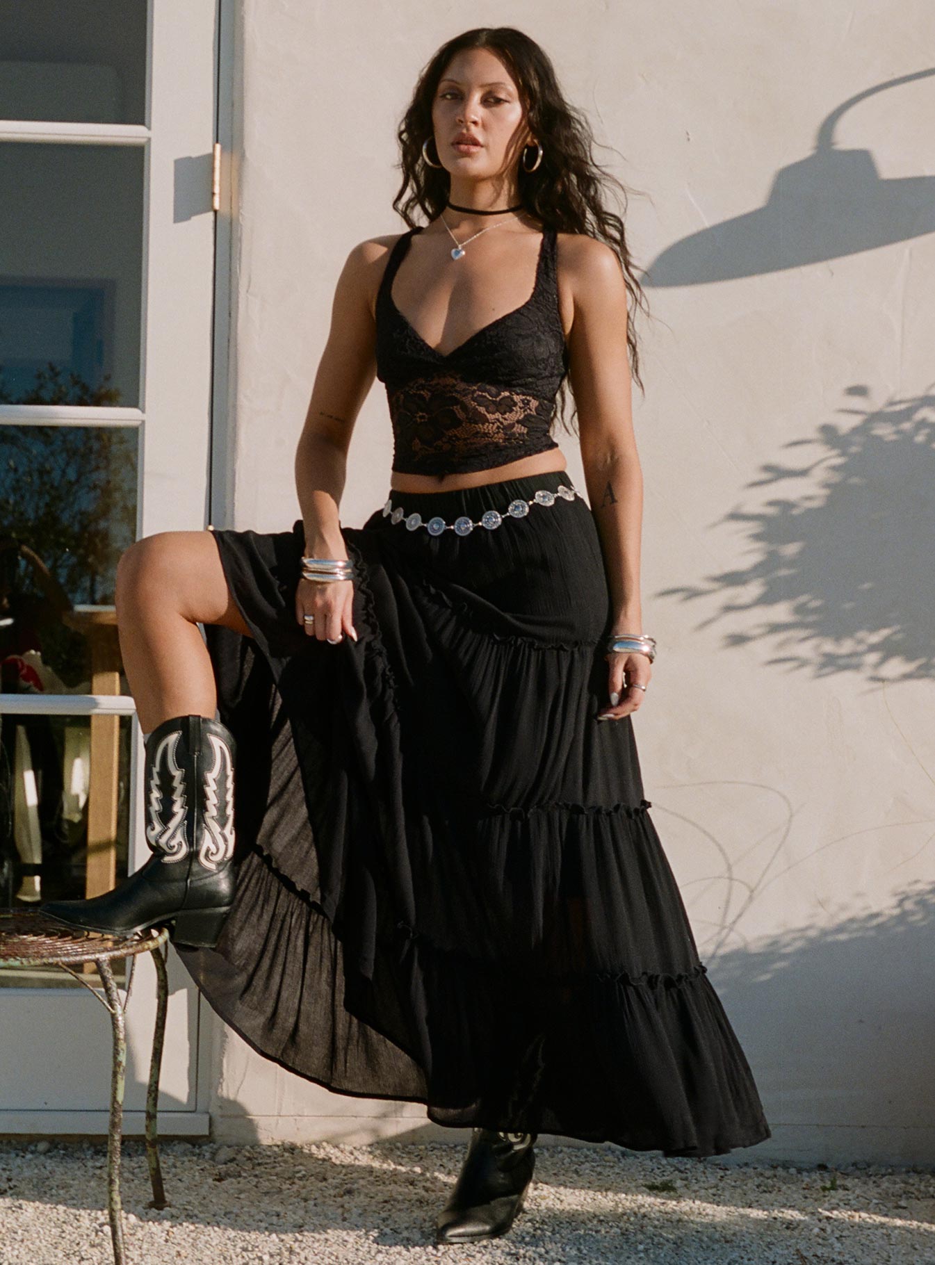 Miriah Maxi Skirt Black
