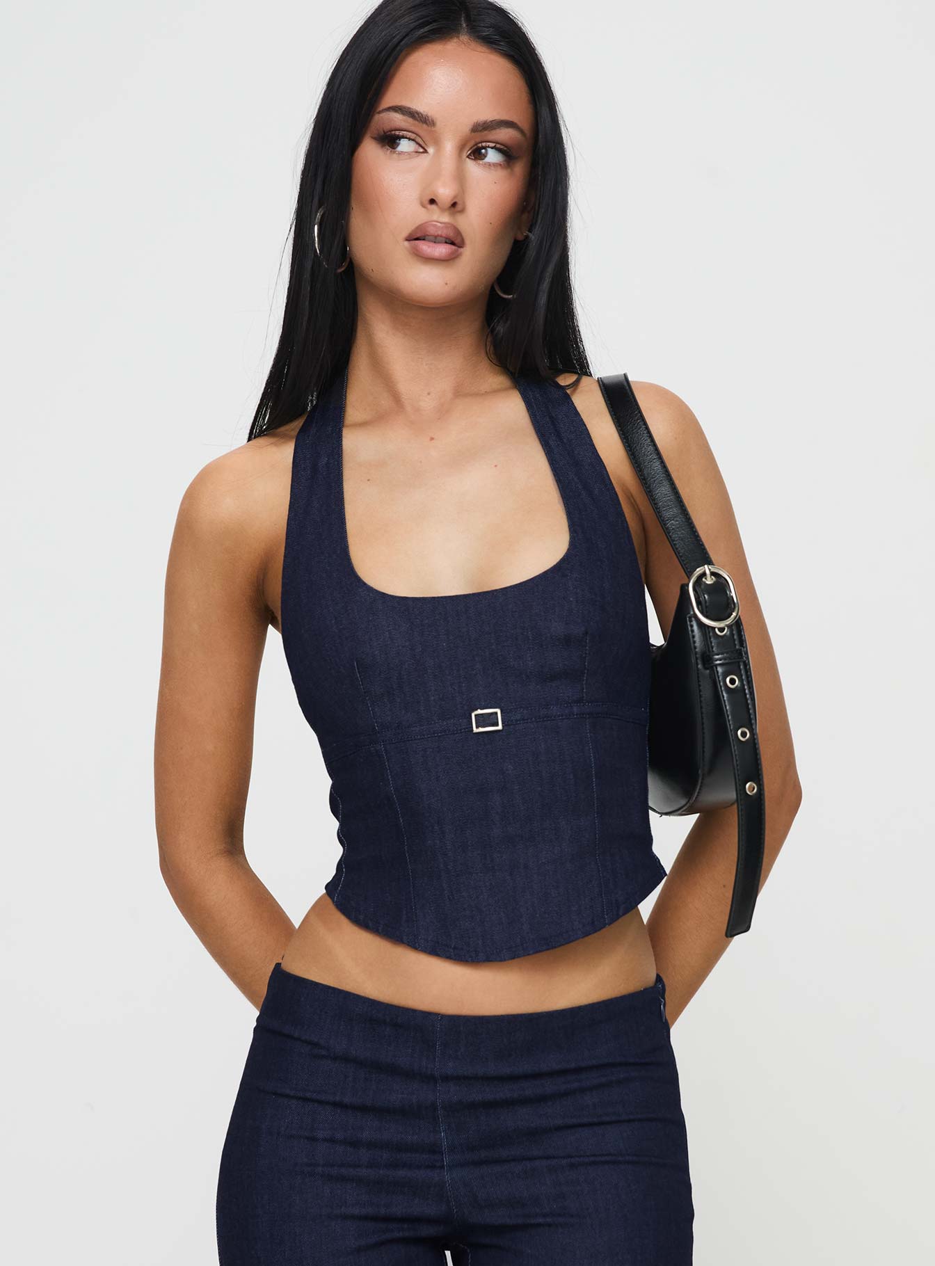 Nasya Halter Top Indigo