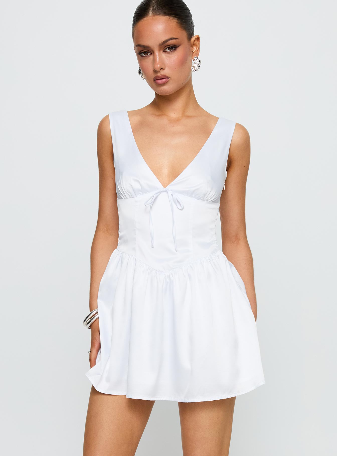 Soul Shining Mini Dress White