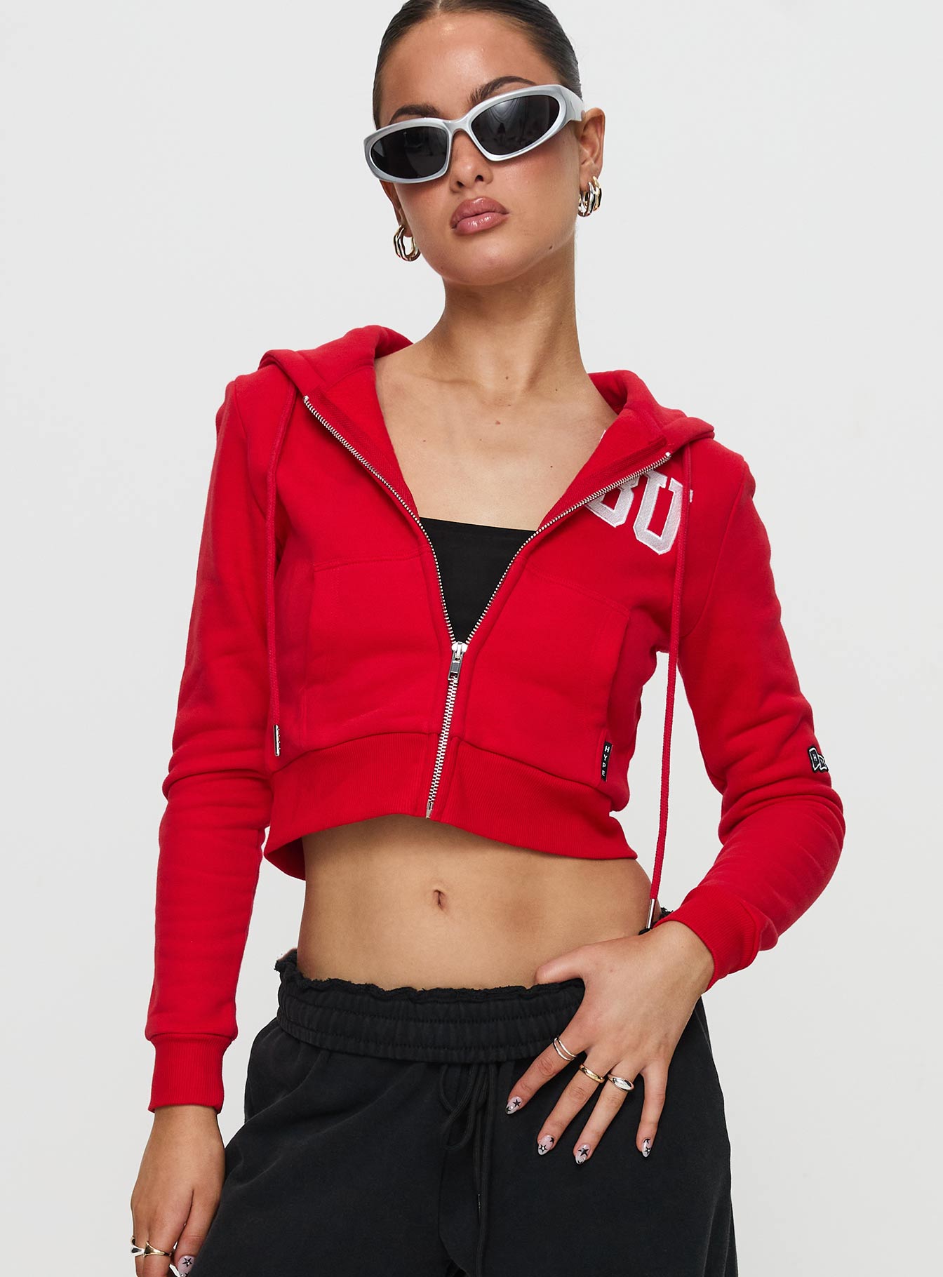 BU MIA Zip Sweater Red
