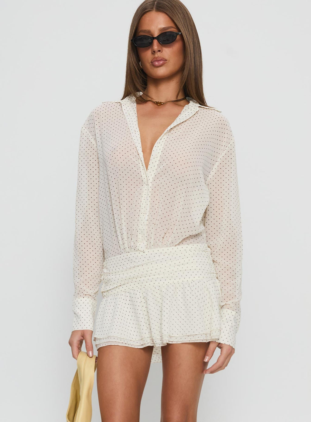 Girls Girls Girls Mini Dress Porcelain Polka